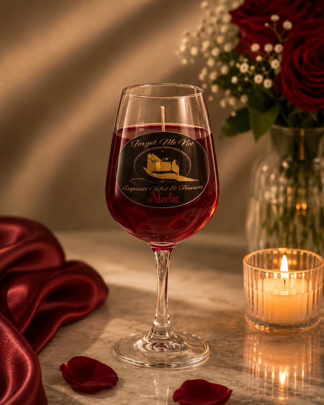 Wine Glass Candles