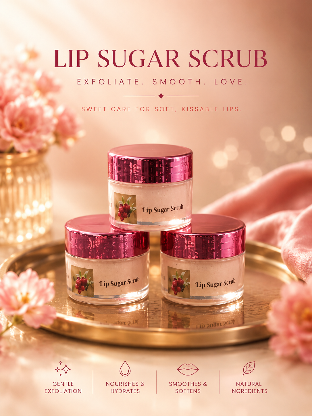 Cranberry Sangria Sugar Lip Scrub