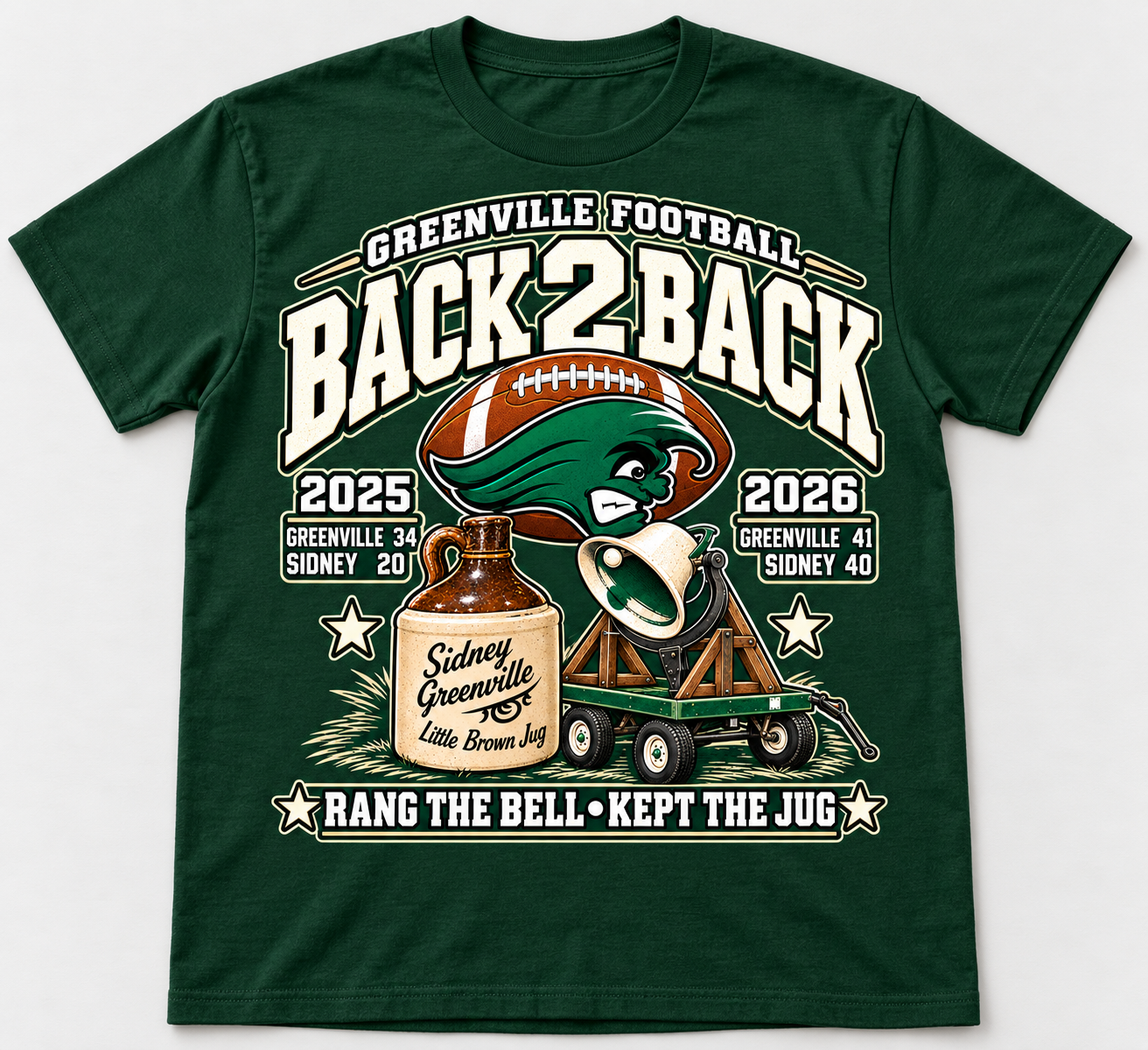 Greenville Football Back 2 Back JUG Shirt | 2025–2026
