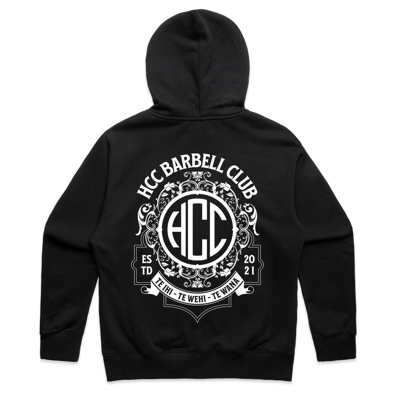 HCC Barbell Club Heavy Zip Hoodie 2026 (Back) - Black.png