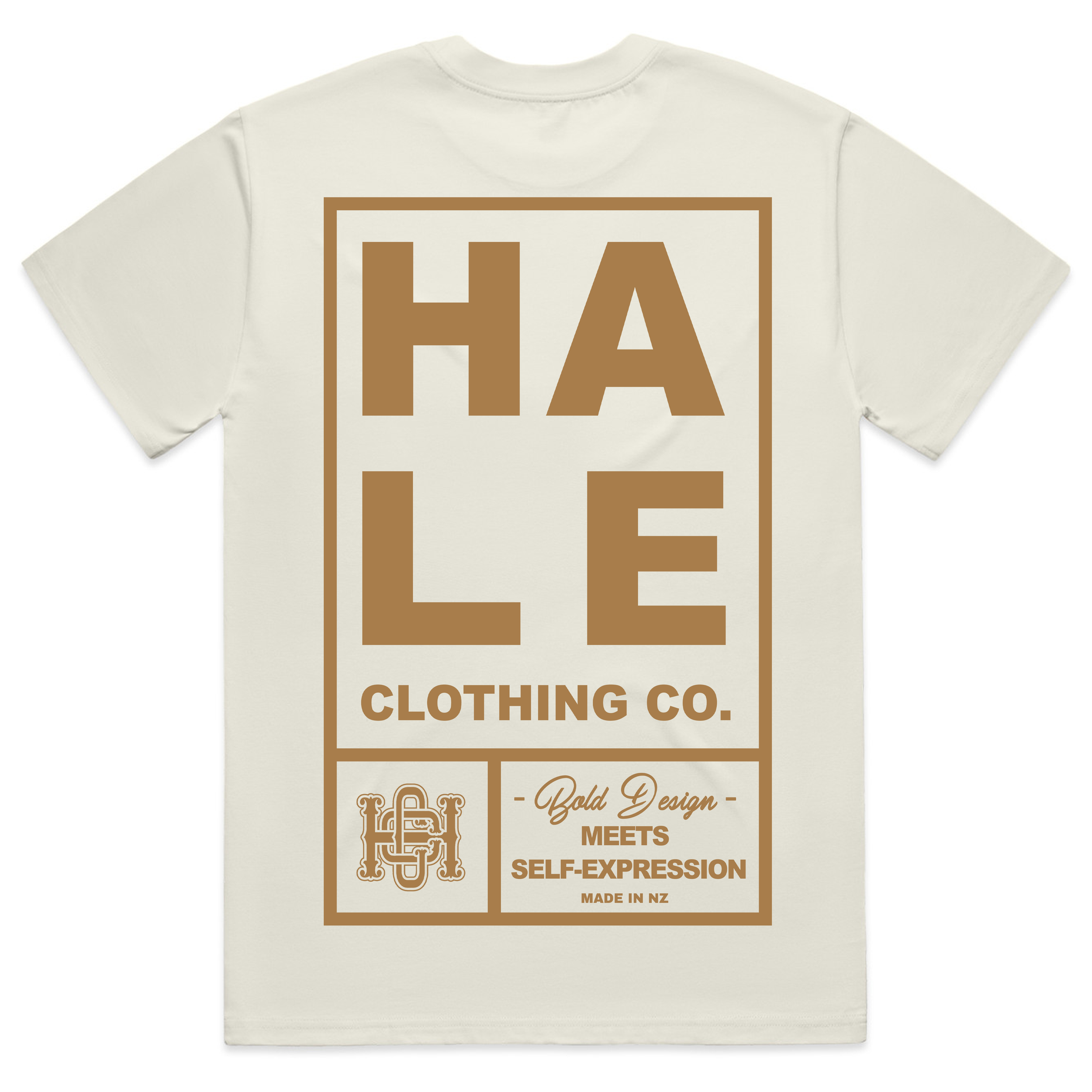 Bold Design Heavy Faded Tee - Back (Cream & Brown).png