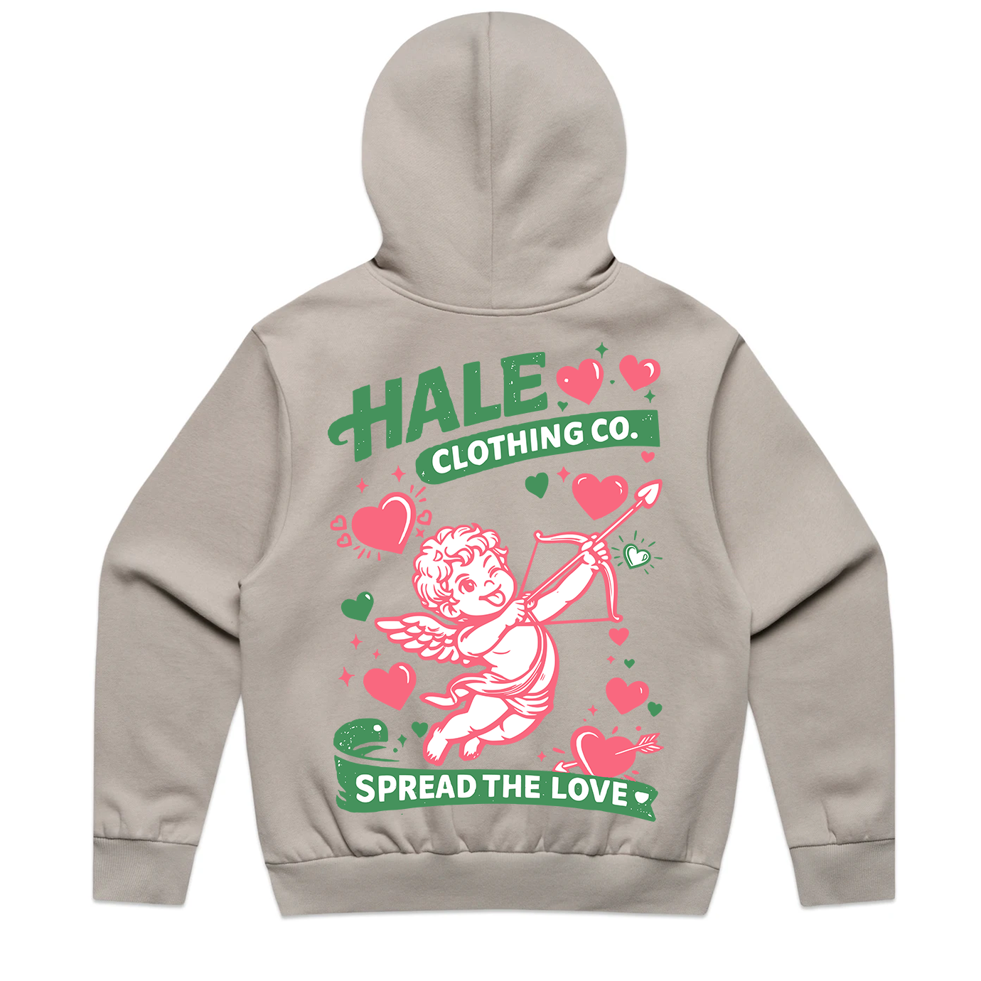 SPread The Love Hoodie - (Light Brown) Back Design.png