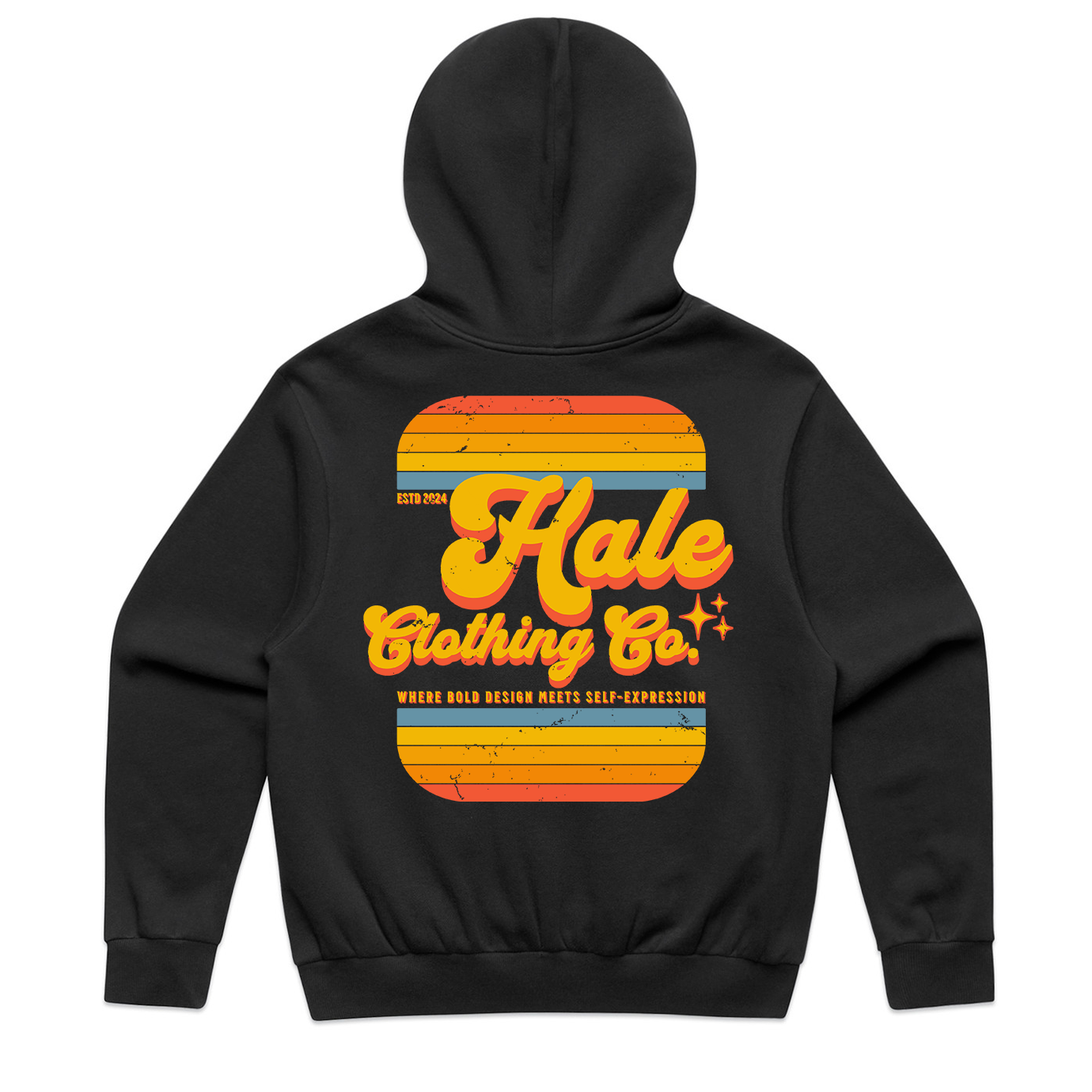 Hale Retro Hoodie - Back (Black).png