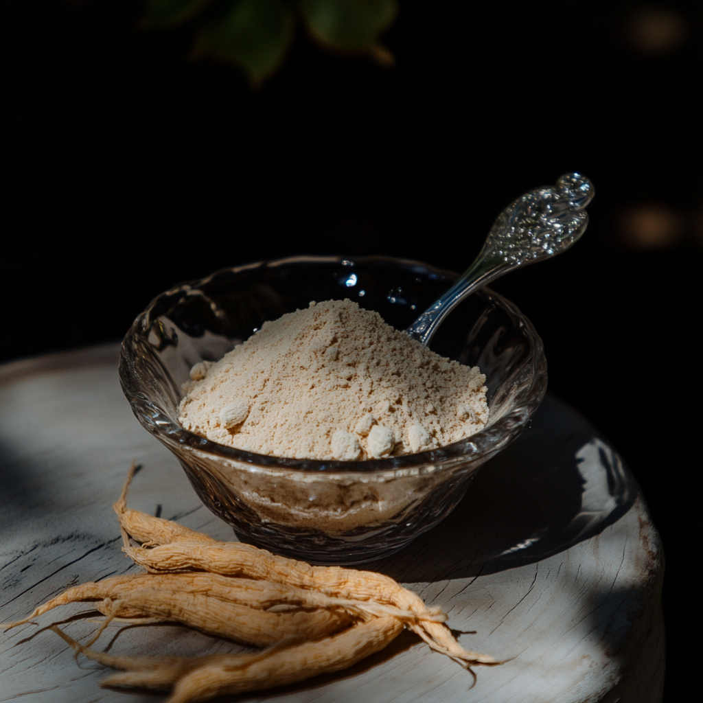 croft9355_ginseng_powder_on_glass_bowl_on_wood_table_--chaos__5a741cbc-3dd7-456e-a58c-069adb80b28c_0.png