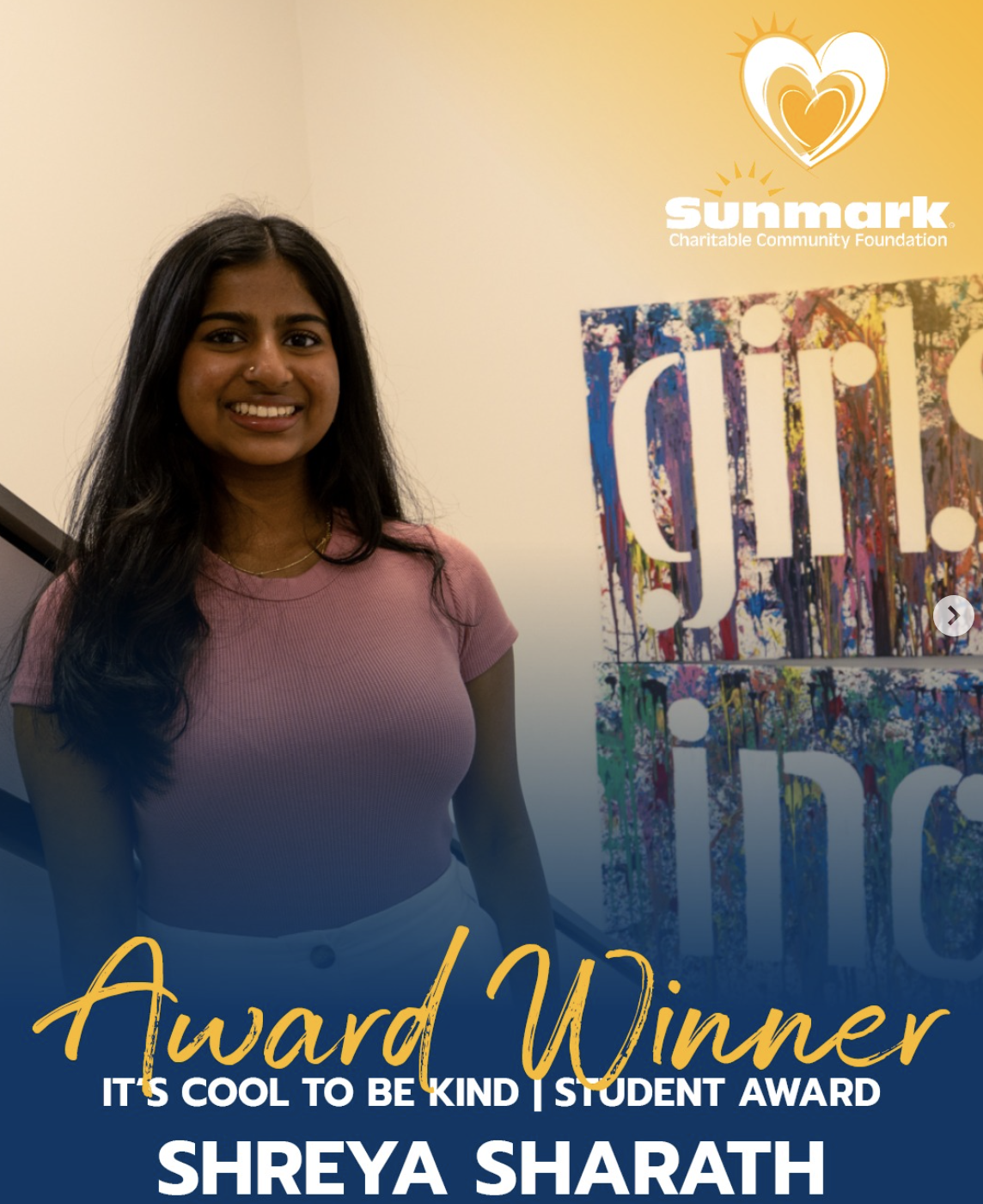 Sunmark “It’s Cool to Be Kind” Award