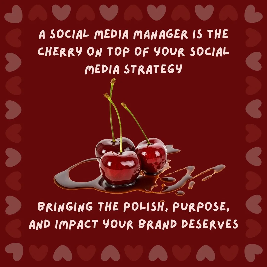 Your social media strategy needs that extra spark! 💥 A social media manager is the cherry on top 🍒, bringing the polish, purpose, and impact your brand deserves. Ready to take your brand to the next level? Let’s make it happen! ✨
#SocialMed