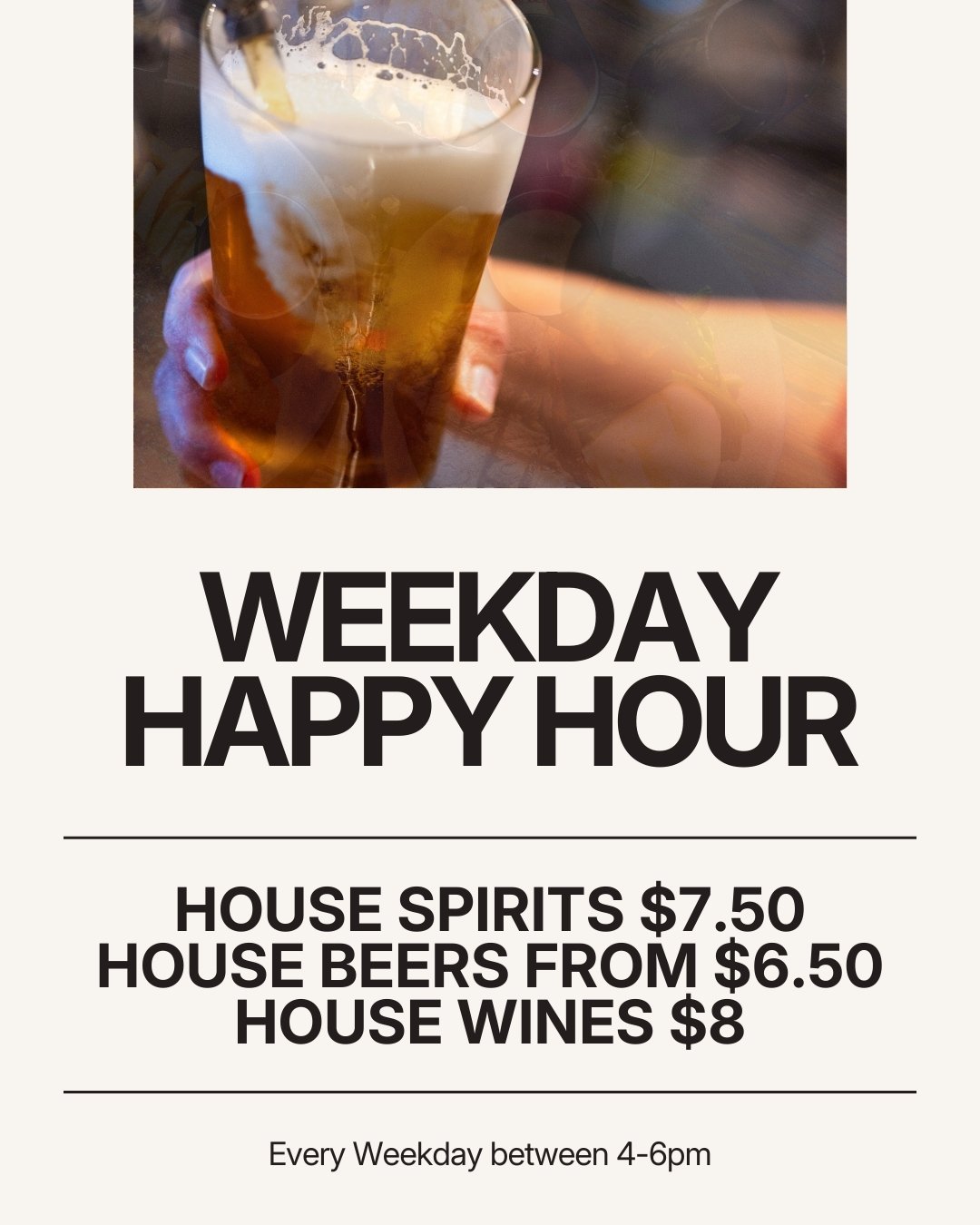 WEEKDAY HAPPY HOUR