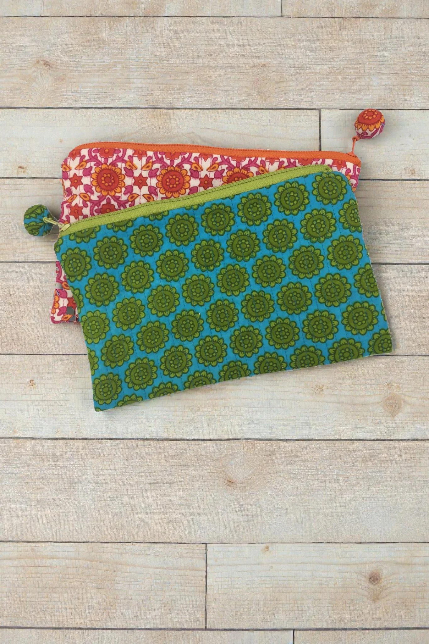 Doodad Quilted Zip Pouch and Coin Purse
