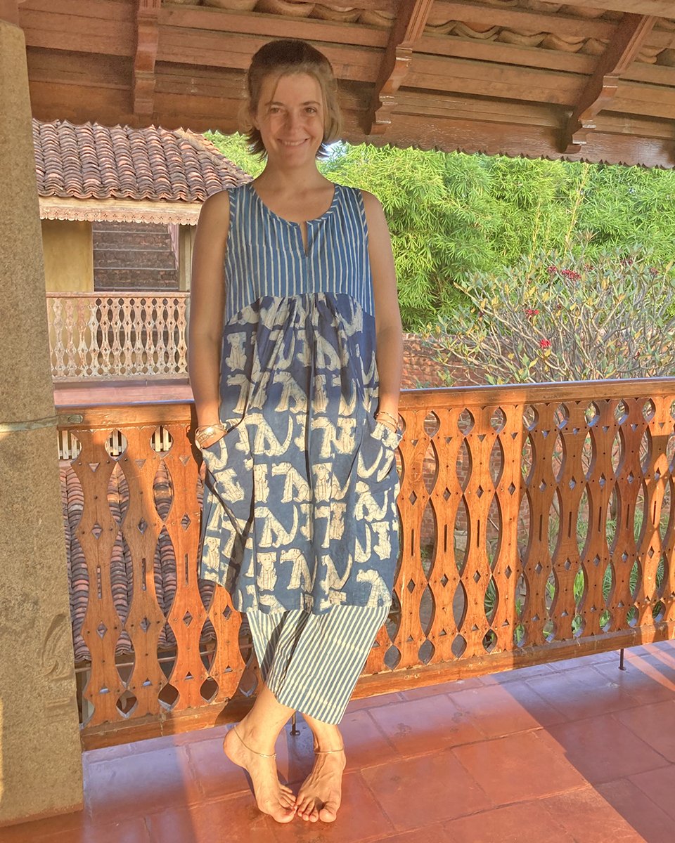 Shua Dress dabu/ Capri Pant Set