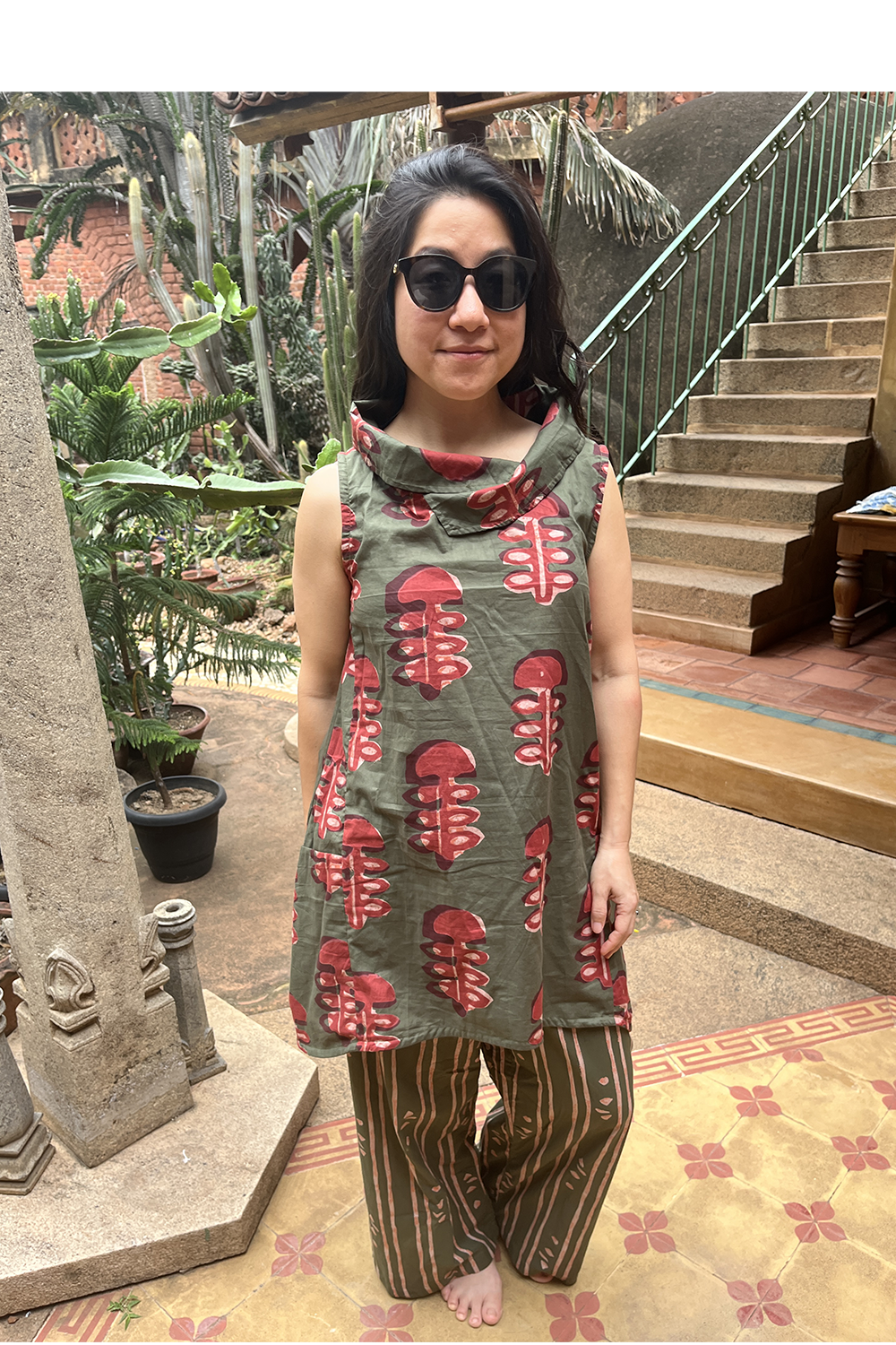 Cowl Dress with/without  Capri Balloon Pants or Jammie Pants