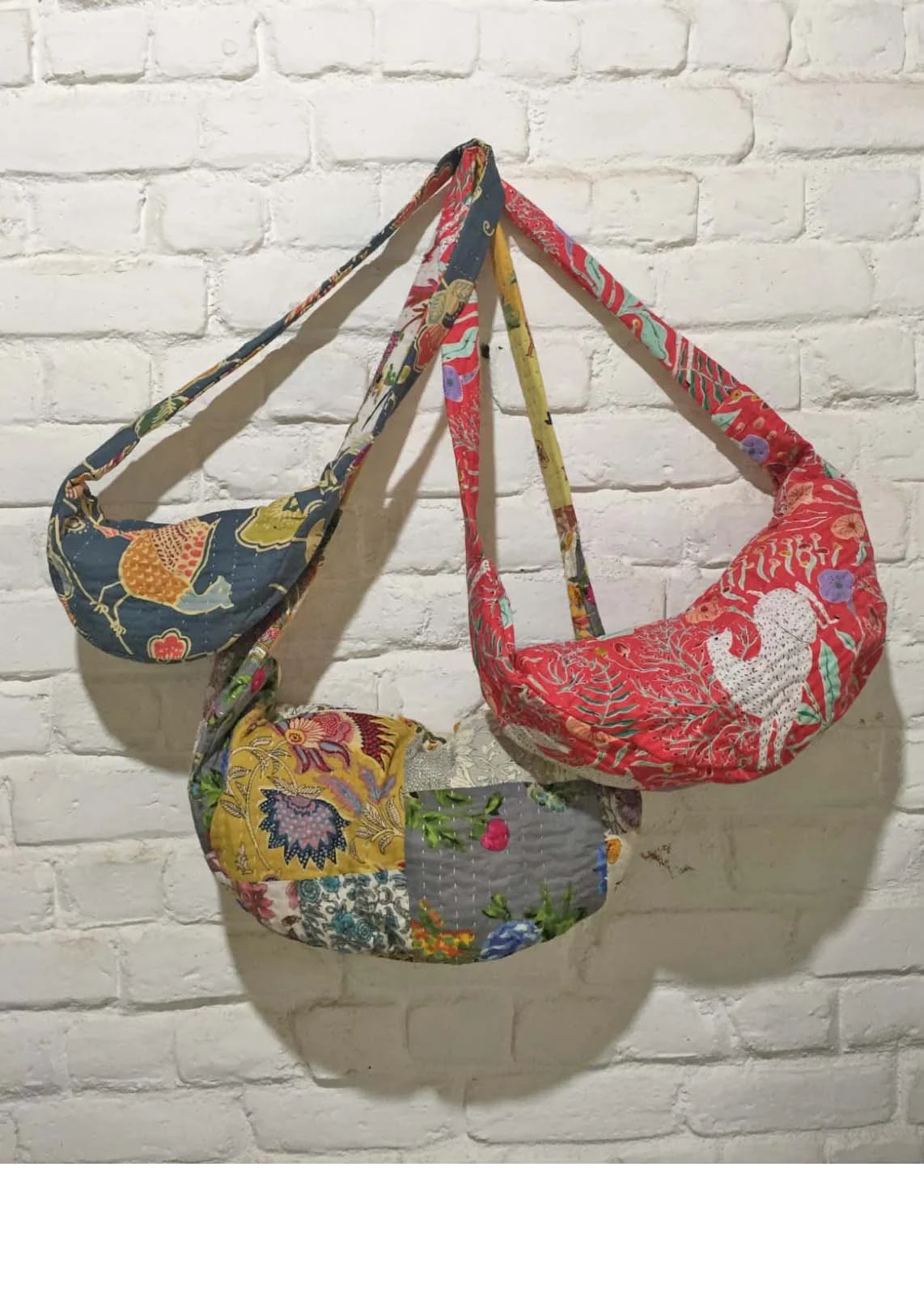 Quilted/Kantha  Banana Pouch - 3 Sizes