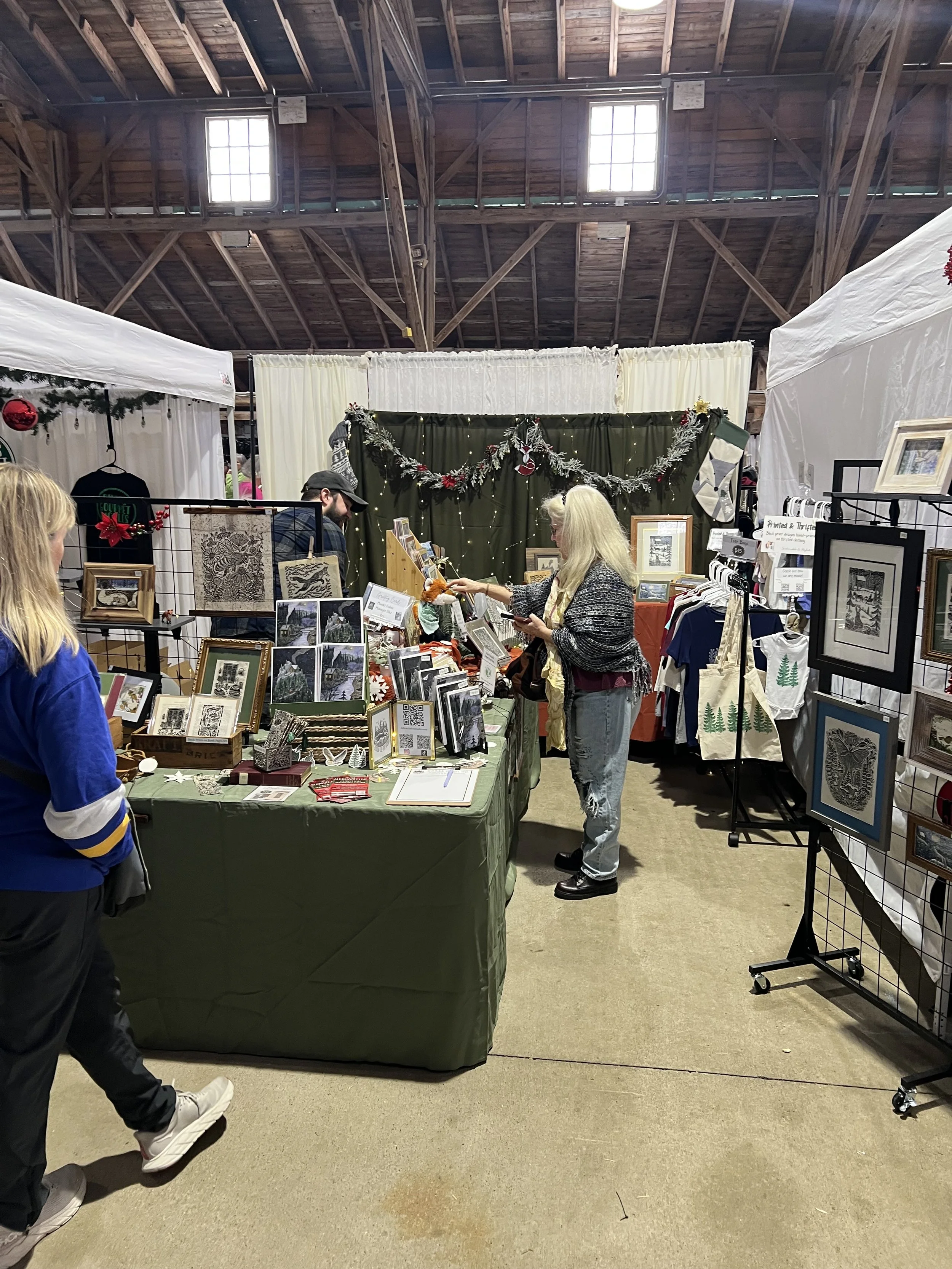 Shoppers at City Mercantile Holiday Market 2025