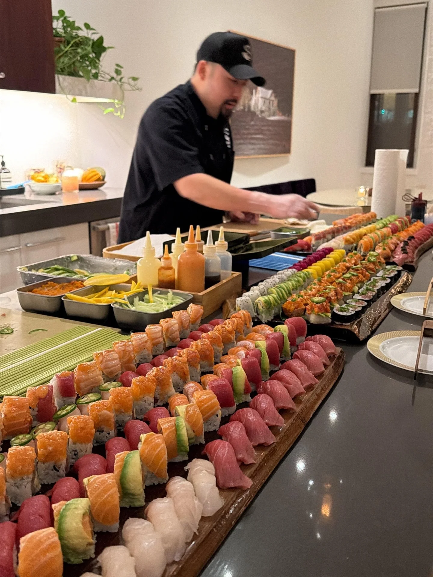 Live sushi bar 
#sushi #sushitime #sushiparty #privatechef #privatesushichef #sushicatering #ny
