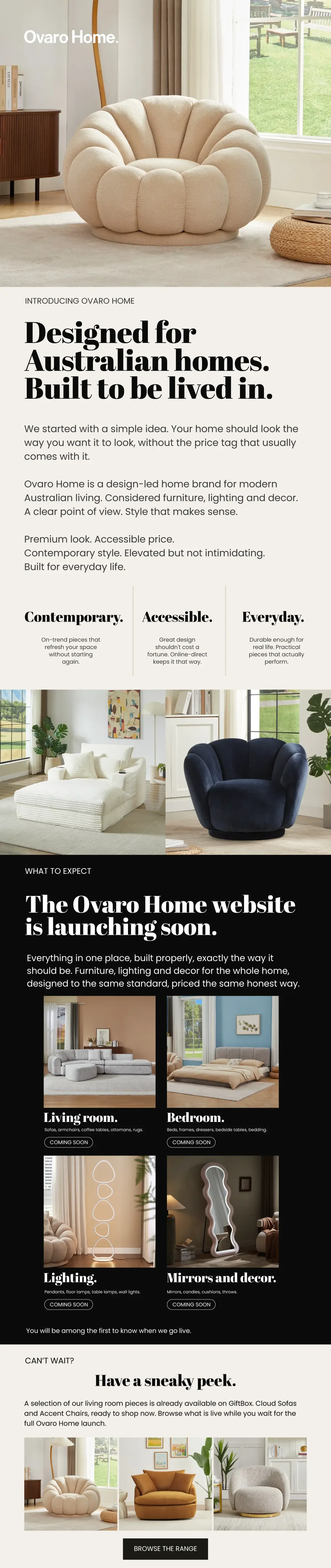 Ovaro Home Launch EDM