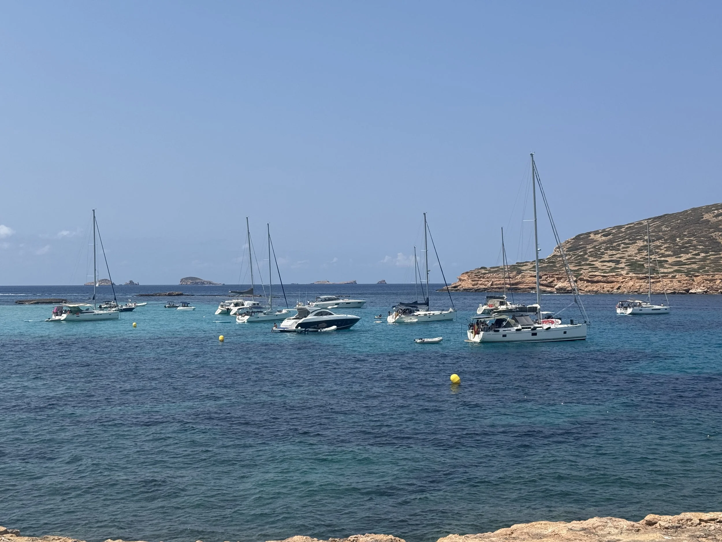 We swam in the clear blue waters as much as we could!