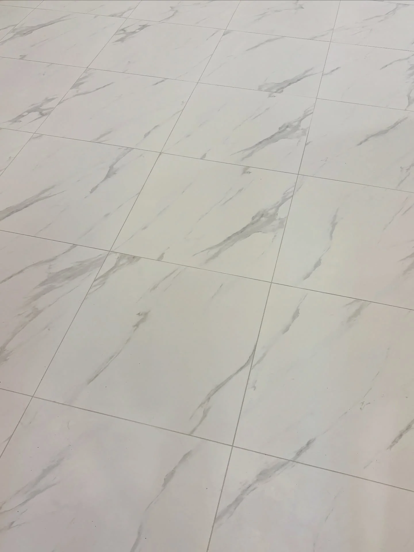 Two adjoining rooms covered in marble look tiles for Cassandra and Poppy 🌸 Thanks for trusting us!

Details:
- @beaumont.tiles Ambience Carrara White Matt
- @ardexaustralia FG8 Misty Grey

#brisbane #tileinspo #marbletiles #homerenovation #brisbanet