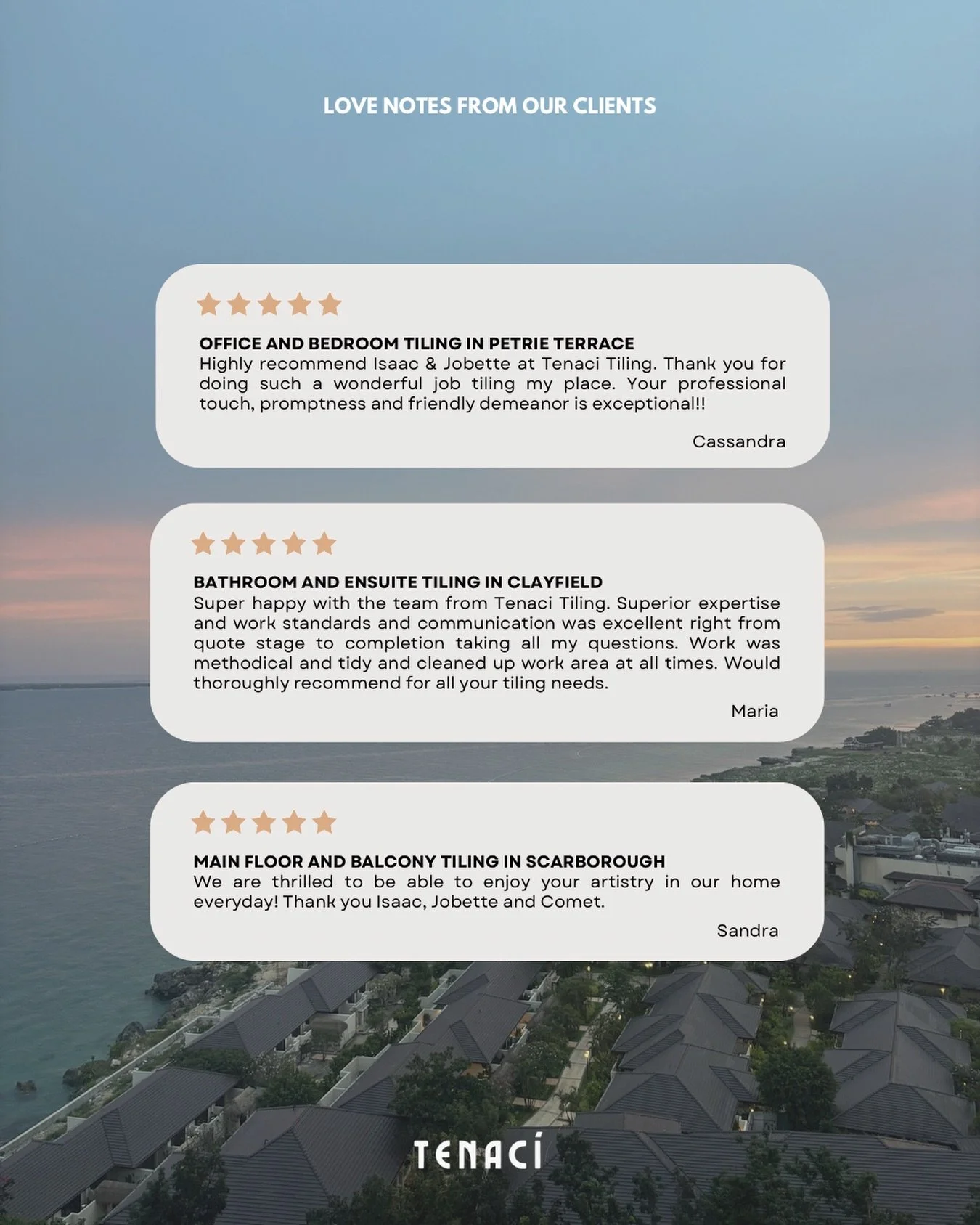 Roses are red, tiles need good glue,
Nothing makes us blush more than these reviews do 🤭

Valentine&rsquo;s Day feels like the perfect time to share some of the love we&rsquo;ve received from our clients 🌹

We love what we do, but love it even more