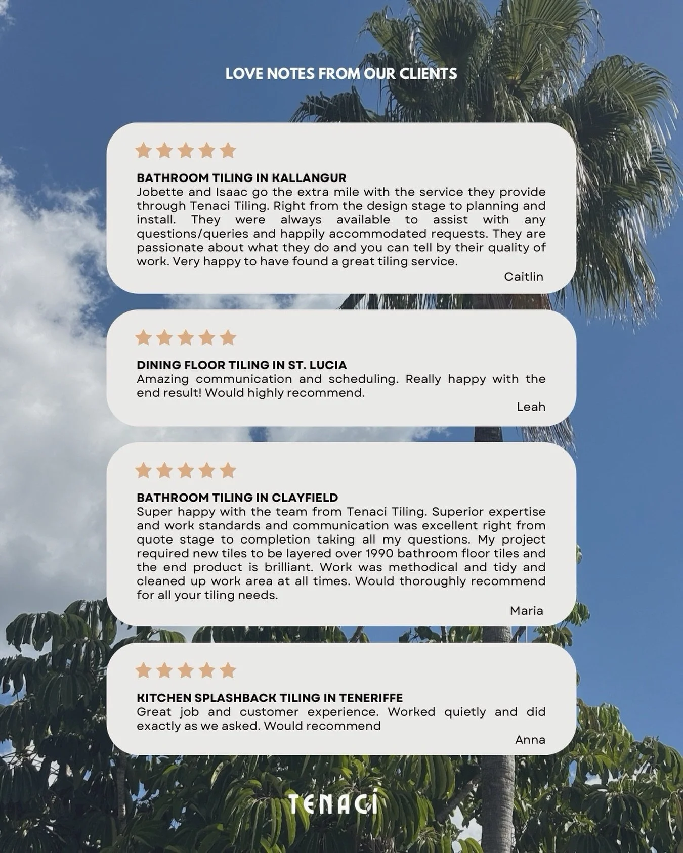 These reviews are making us blush 🥹

A huge thank you to everyone who takes the time to leave us a review. We put a lot of care into what we do, so hearing that it shows means a lot to us 🫶