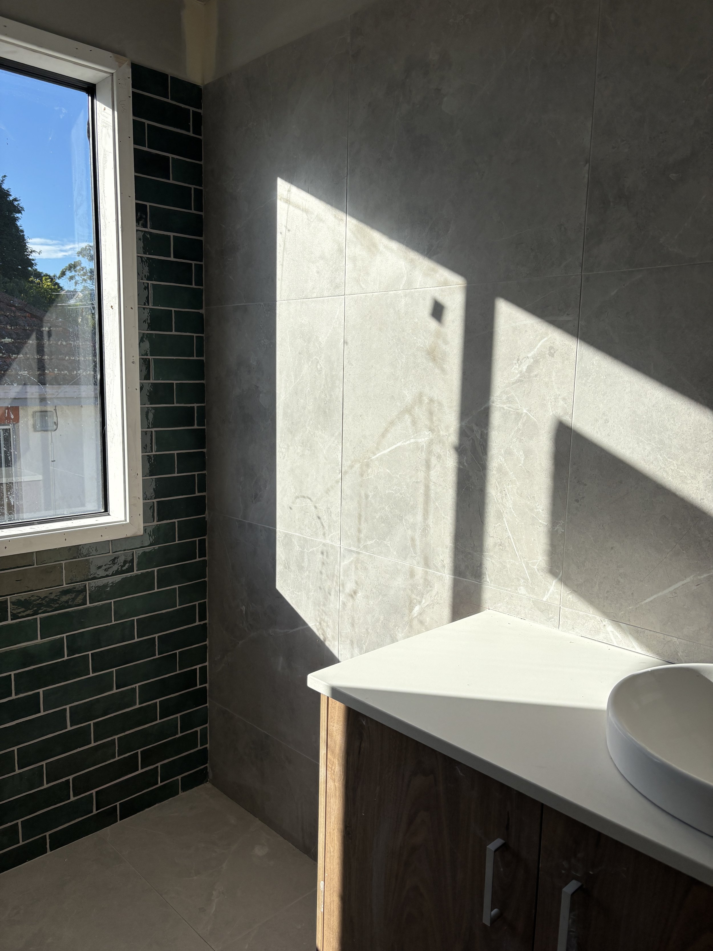 Coral Homes new build bathroom tiling | Salisbury | April 2025