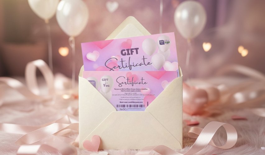 GIFT Sertificate for Yoga Classes at Soul Vibe Space