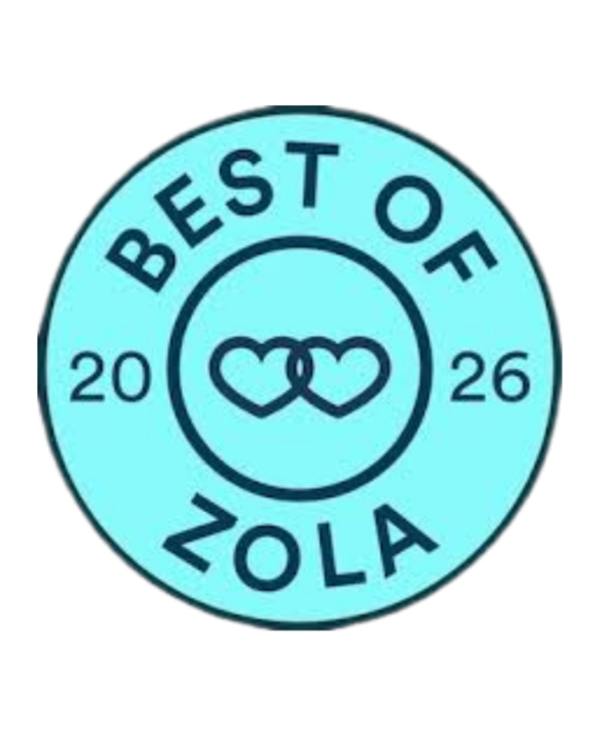 Best of Zola 2026 wedding professional award badge