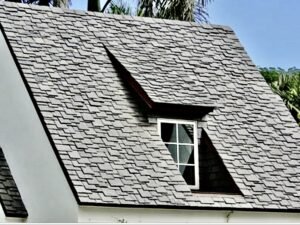 Staggered Butt Slate Roof new installation on a private resident home
