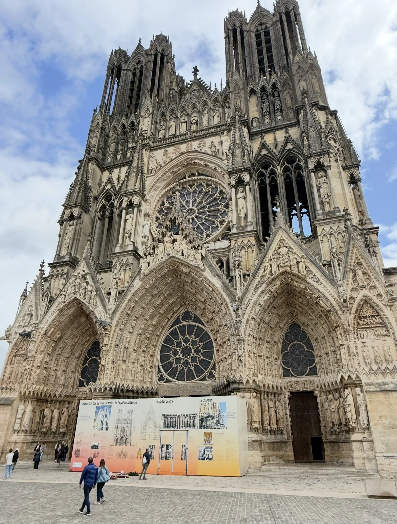 Cathedral located in Reims Paris