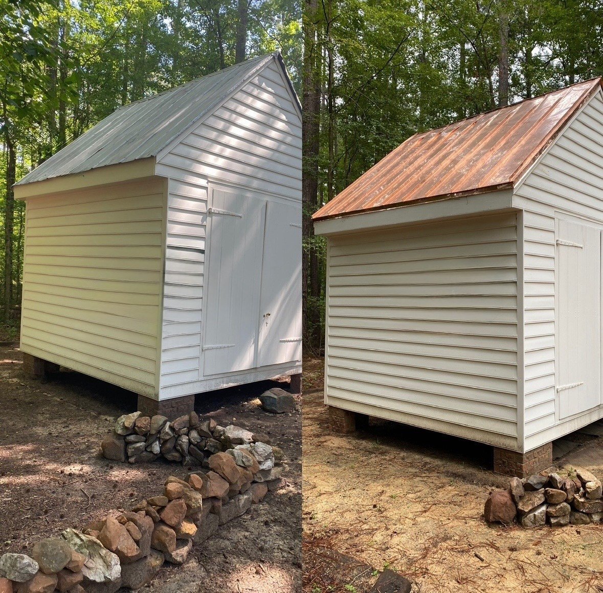 Copper roof replacement using copper standing seam roof