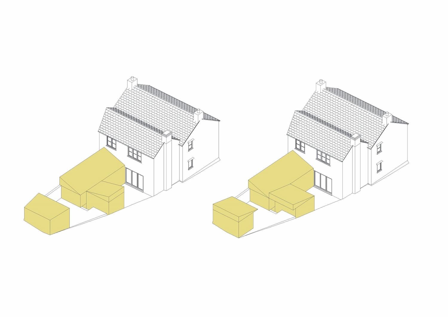 Architectural drawing of whole of Trengrove Cottage site in Falmouth