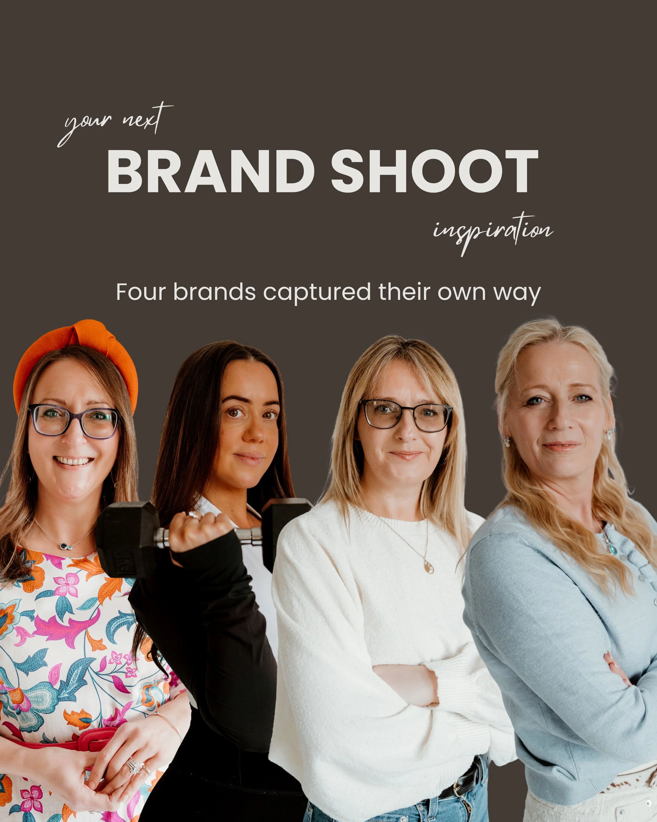 Your brand shoot should feel like your brand.

These brand minis brought together four completely different businesses, each with their own personality, audience and energy in front of the camera ✨

&rarr; Four brands
&rarr; Four goals
&rarr; Four br