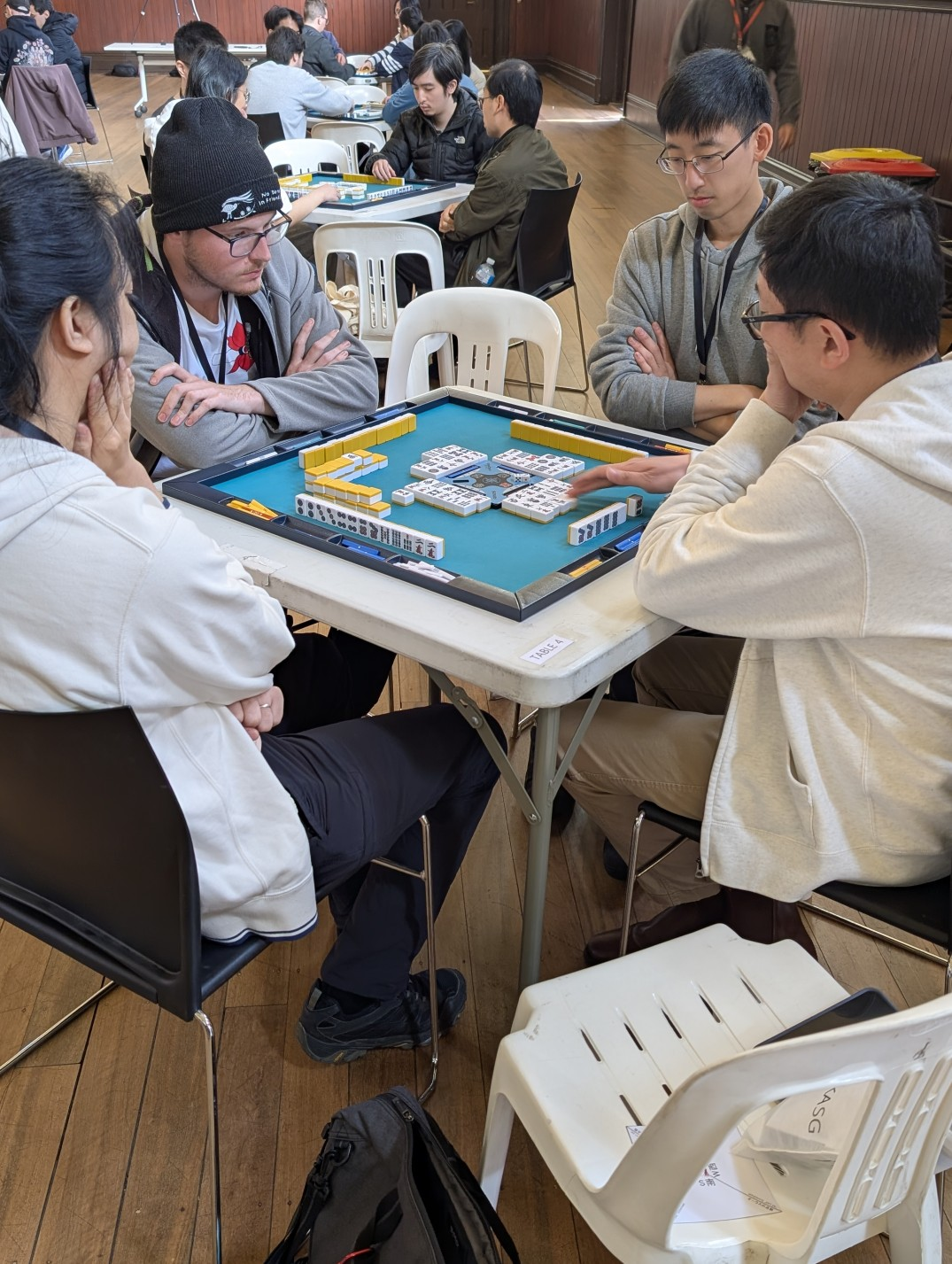 Single table shot of eventual winner at Vic Riichi Open 2025