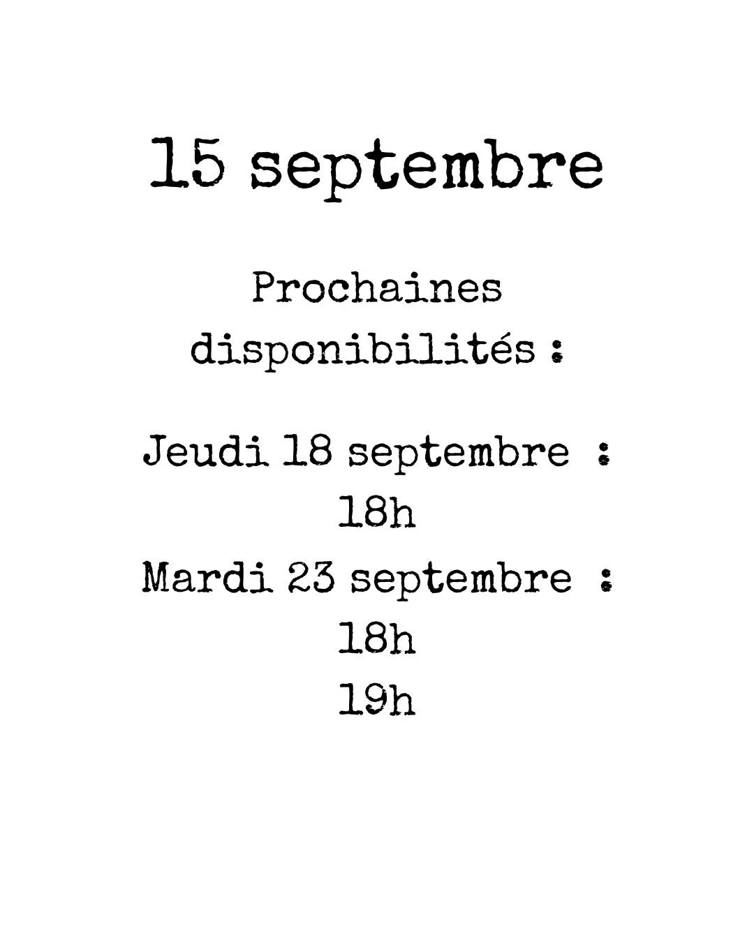 Quelques disponibilit&eacute;s &agrave; venir, elles se font rares mais on le m&eacute;rite d'exister :)
Vis ma vie de maman aidante, neuroatypique, &eacute;tudiante, cheffe d'entreprise etc... 
Mais hypnoth&eacute;rapeute un jour, hypnoth&eacute;rap