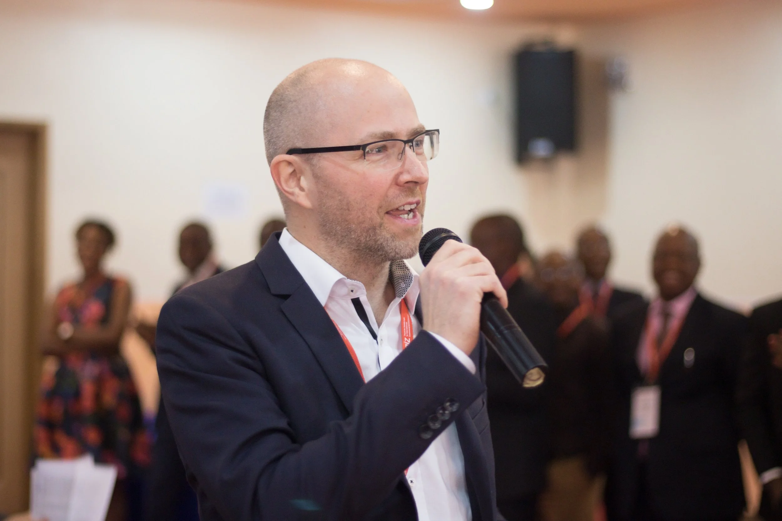 This is me, getting back the attention of the entire room after a breakout session.