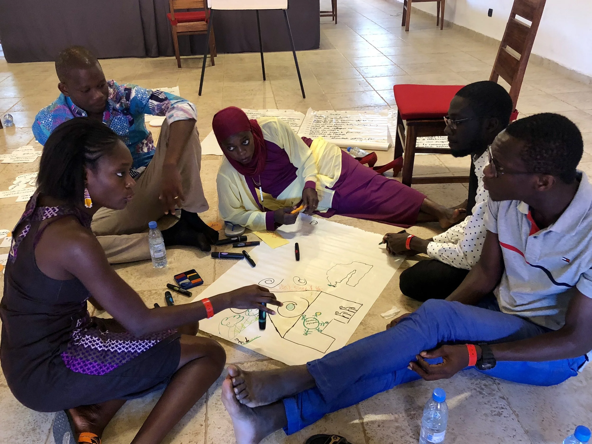 I love when a startup team moves down to the ground during a workshop. It means they are fully immersed in deep conversation and forget the world around them.