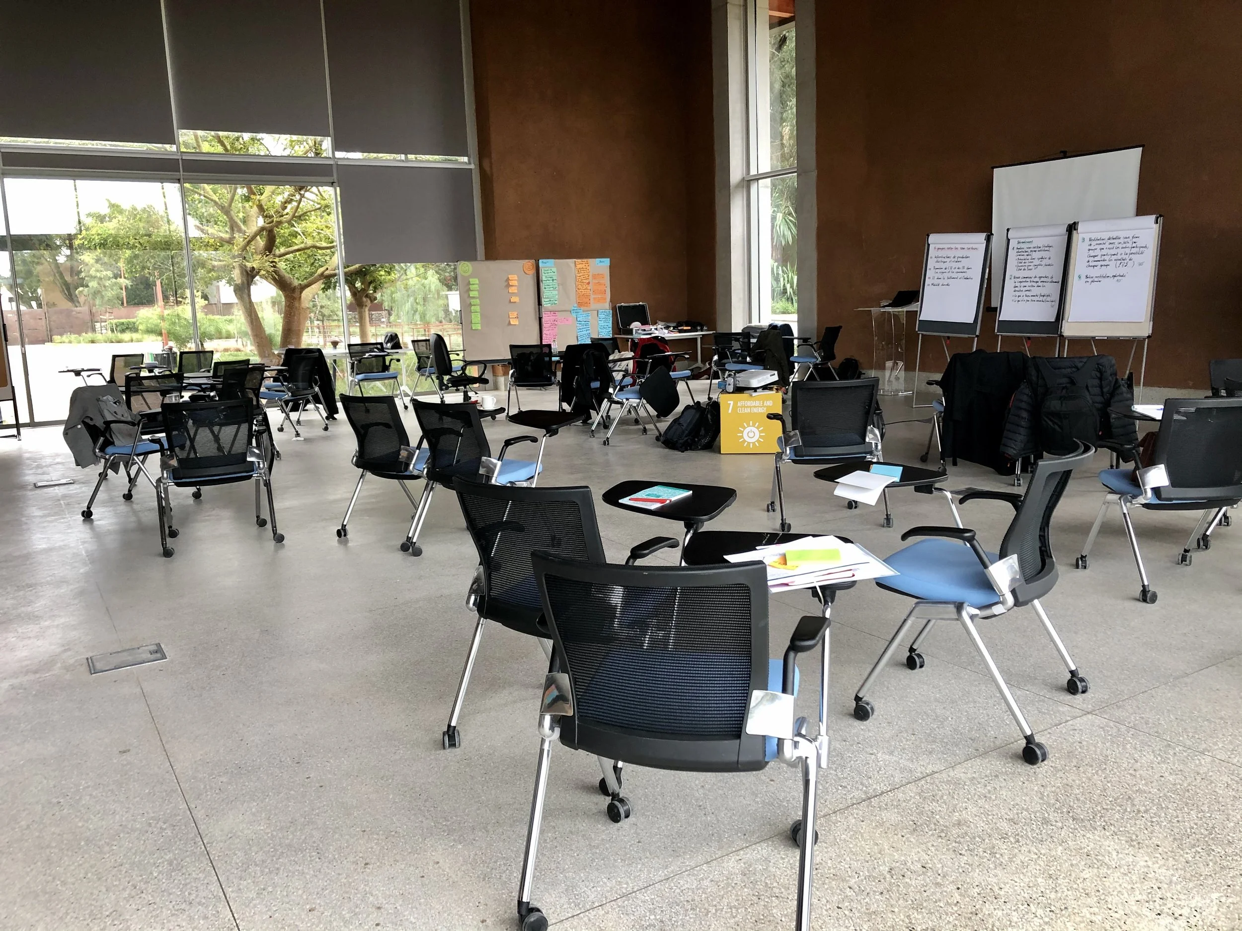 A corporate team workshop in Rabat, before the second day starts. I am almost always the first to arrive and the last to leave at the workshop venue.