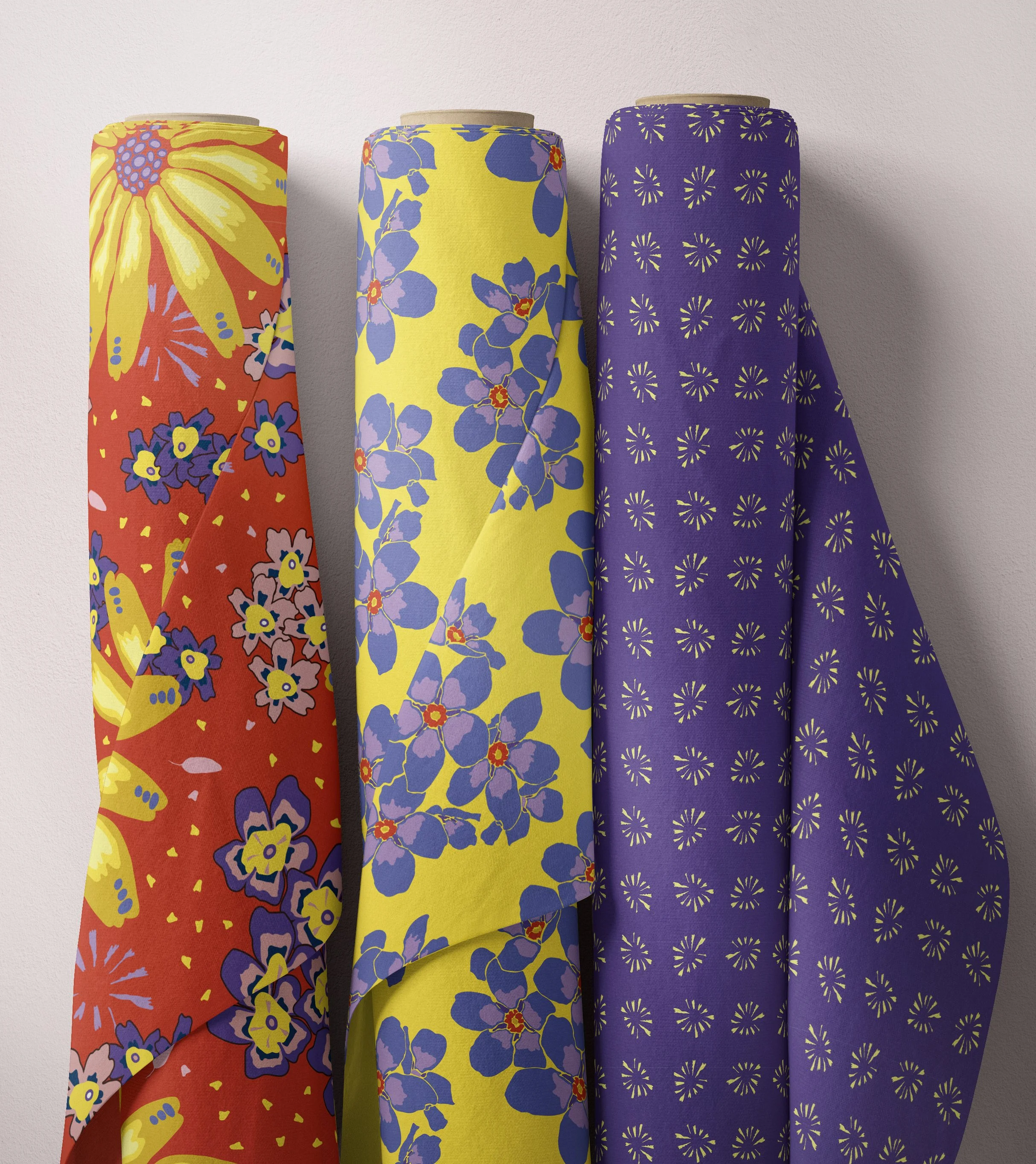 Fabulous Florals Fabric Red