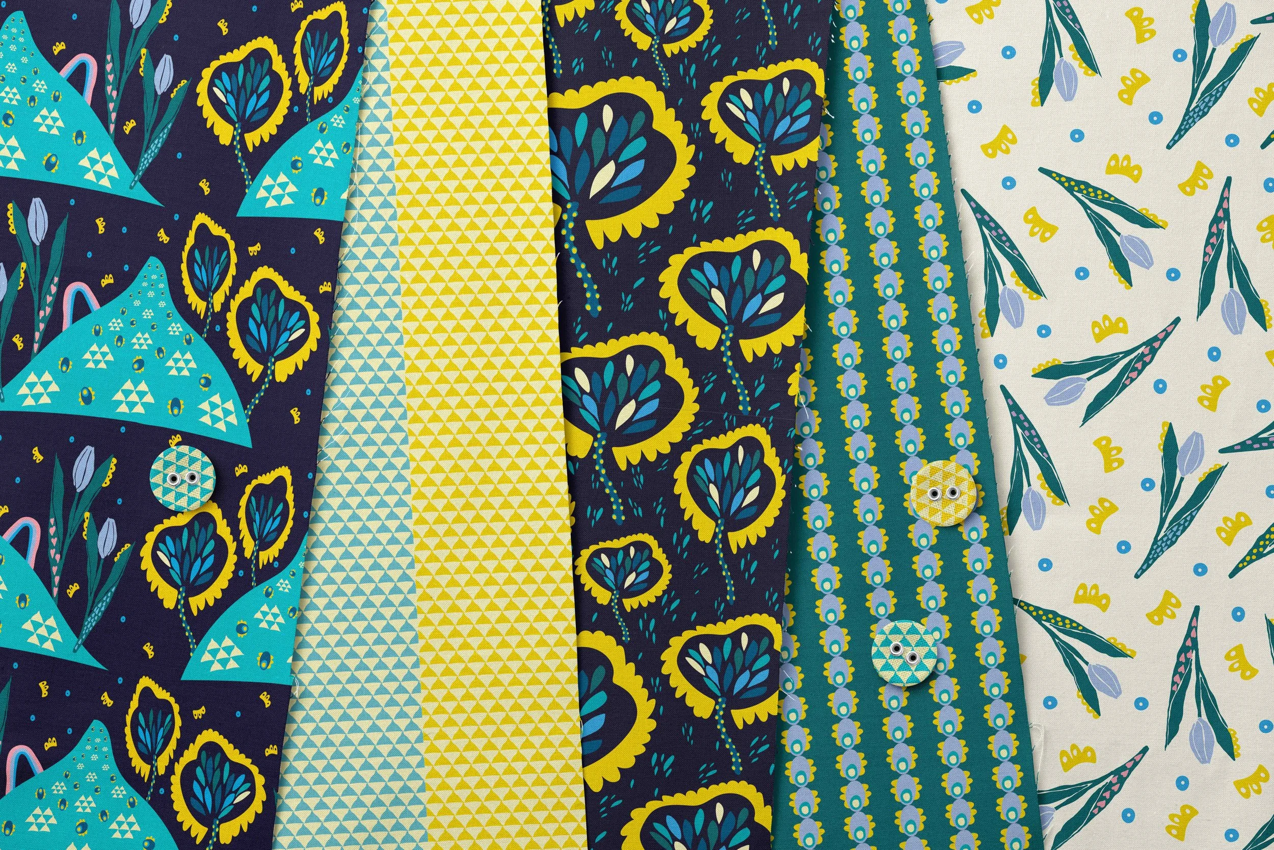 Midnight on the Springtime Hill Fabric