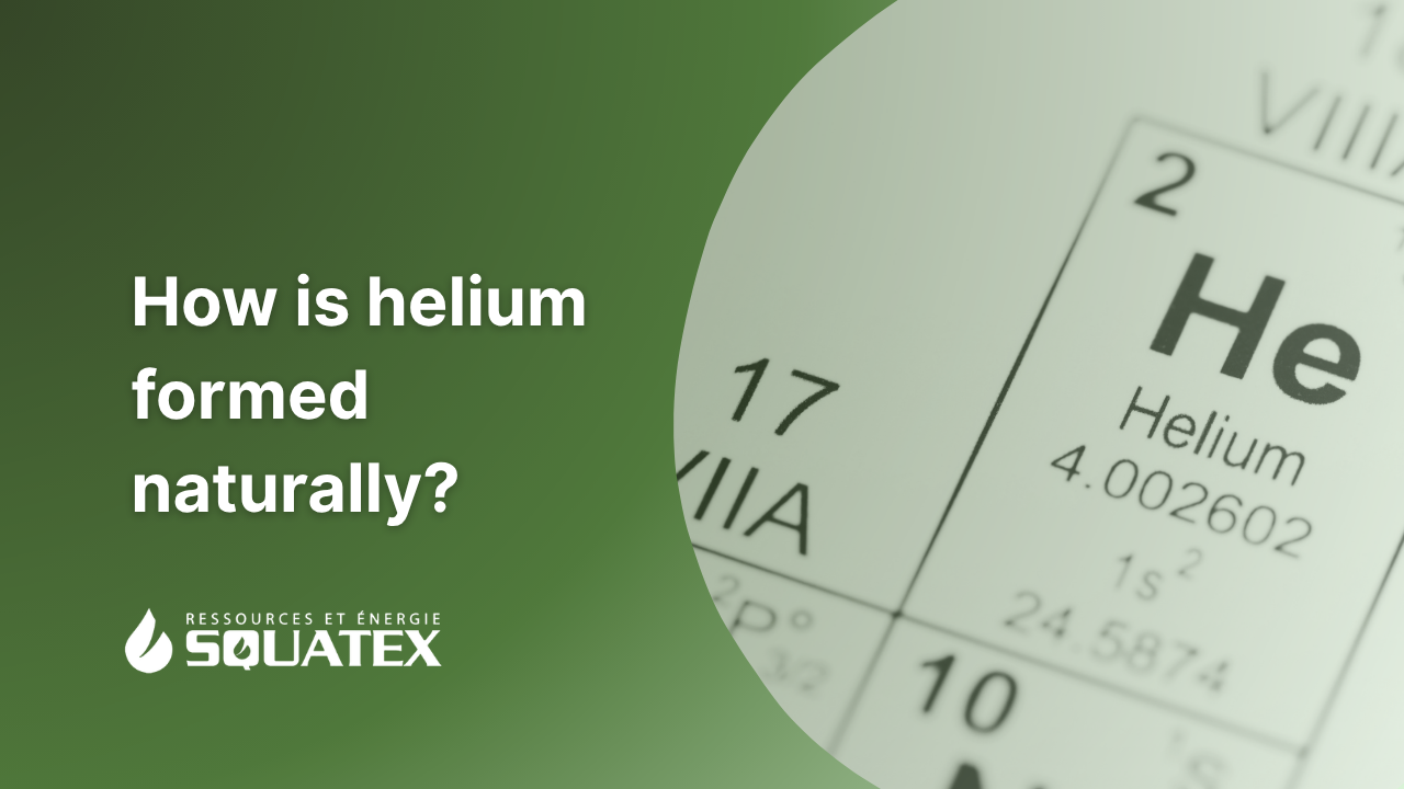 How does helium form beneath the Earth's surface?