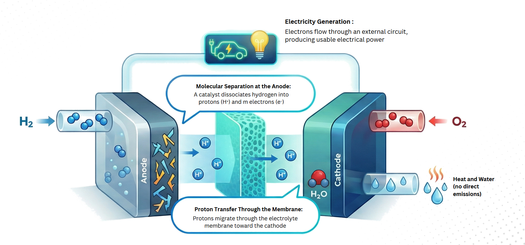 How Fuel Cells work Hydrogen