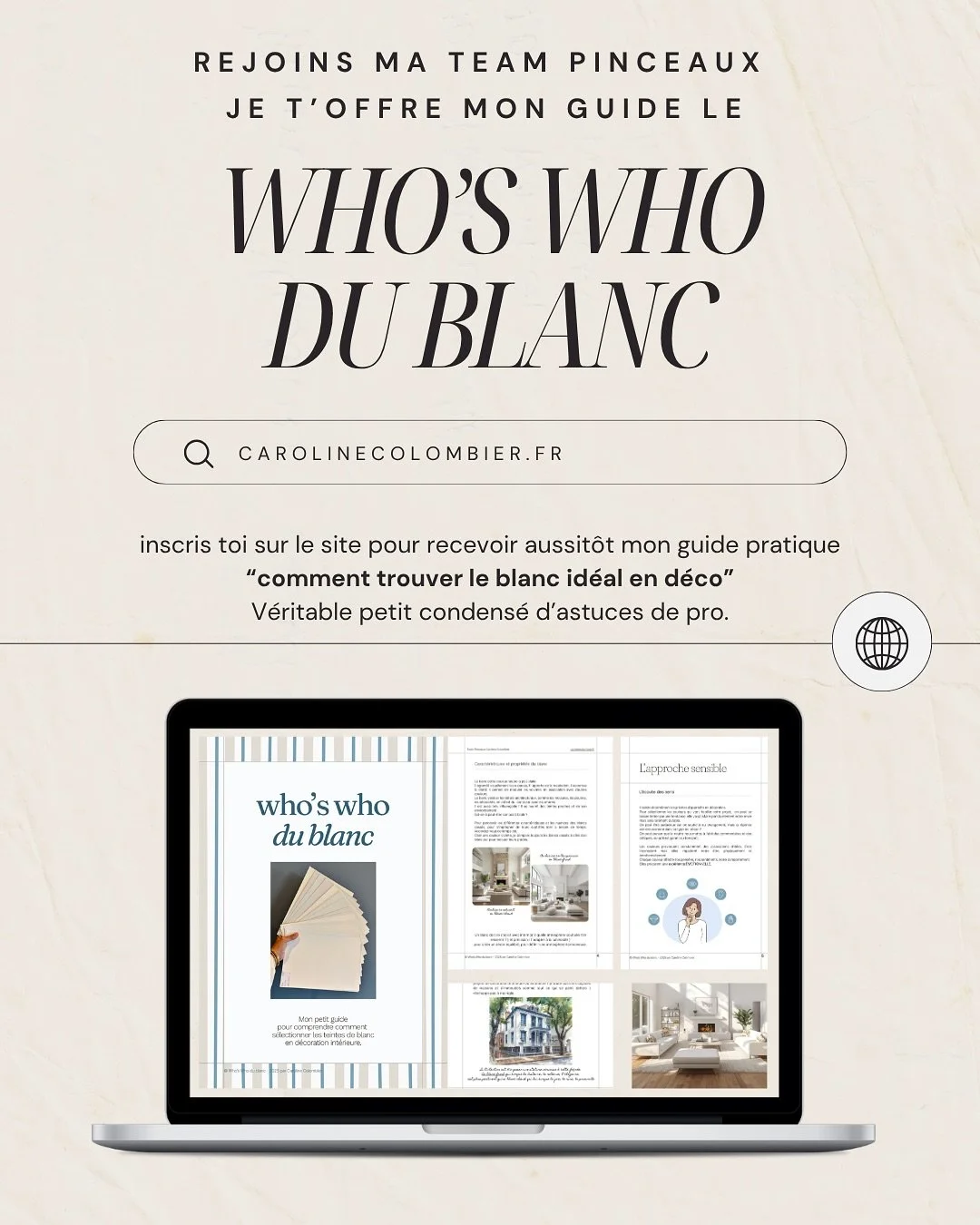 Tout frais et sorti ce jour 💥 je vous ai concoct&eacute; un petit guide pour trouver le BLANC id&eacute;al en d&eacute;co! 
Parce que le blanc est LA couleur la plus pr&eacute;sente dans nos palettes, il fallait bien lui accorder cette attention 😃
