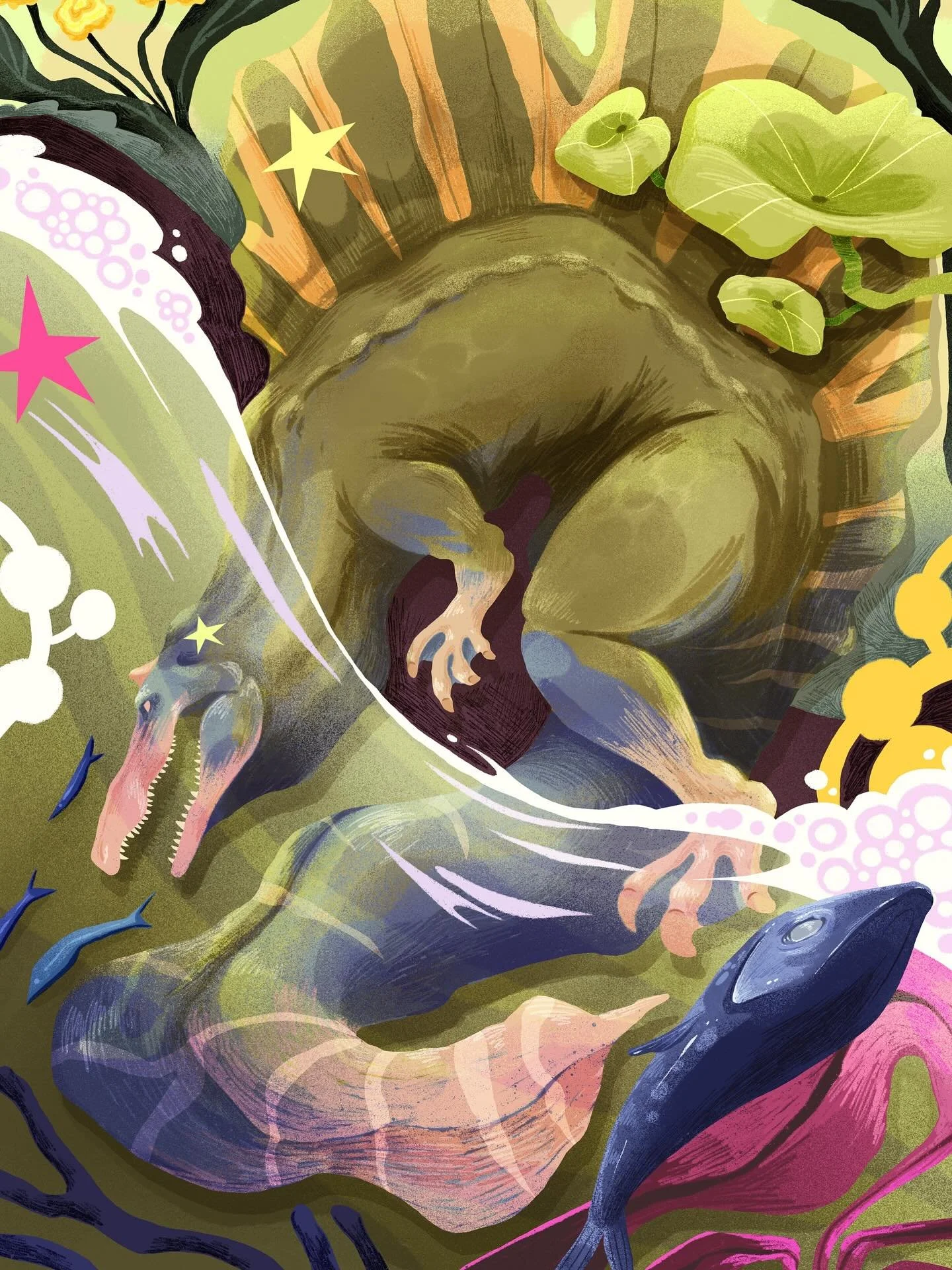 Parce que j&rsquo;ai replong&eacute; dans ma dinosaure mania 🦕
On peut penser ce qu&rsquo;on veut du dernier jurassique world mais les spinos sont trop beau 🥹