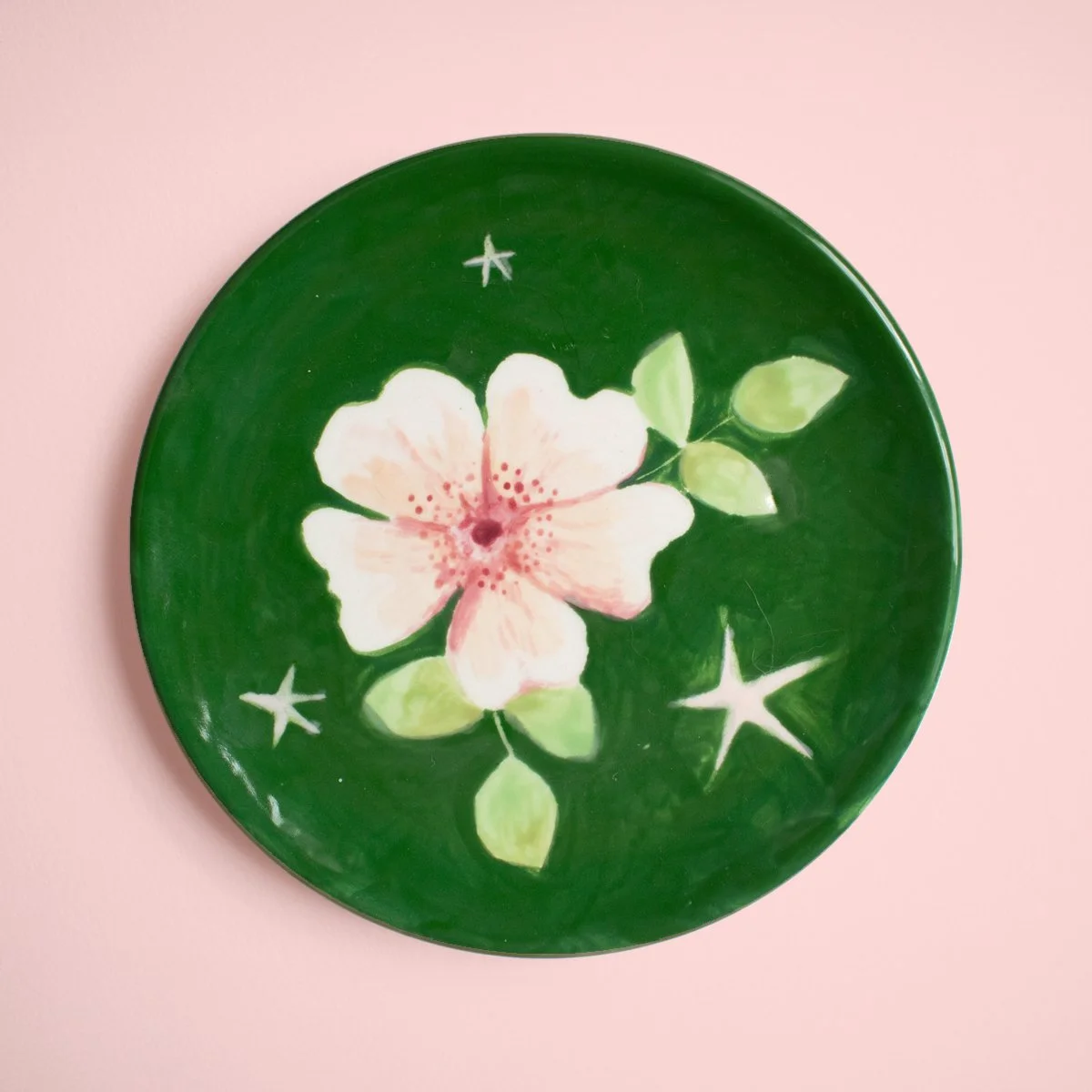 Assiette dessert - Fleur d'églantier