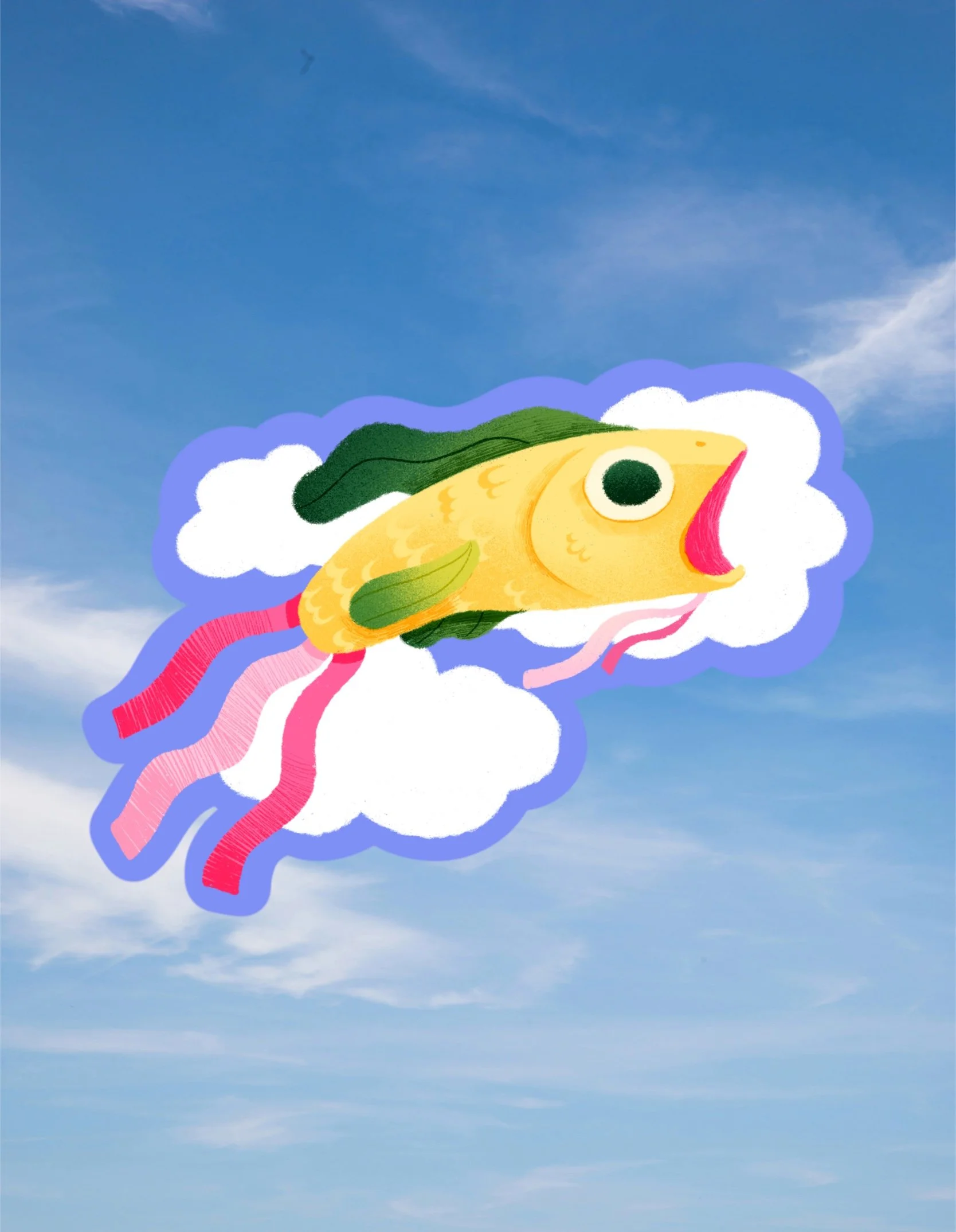 Stickers - Poisson cerf-volant