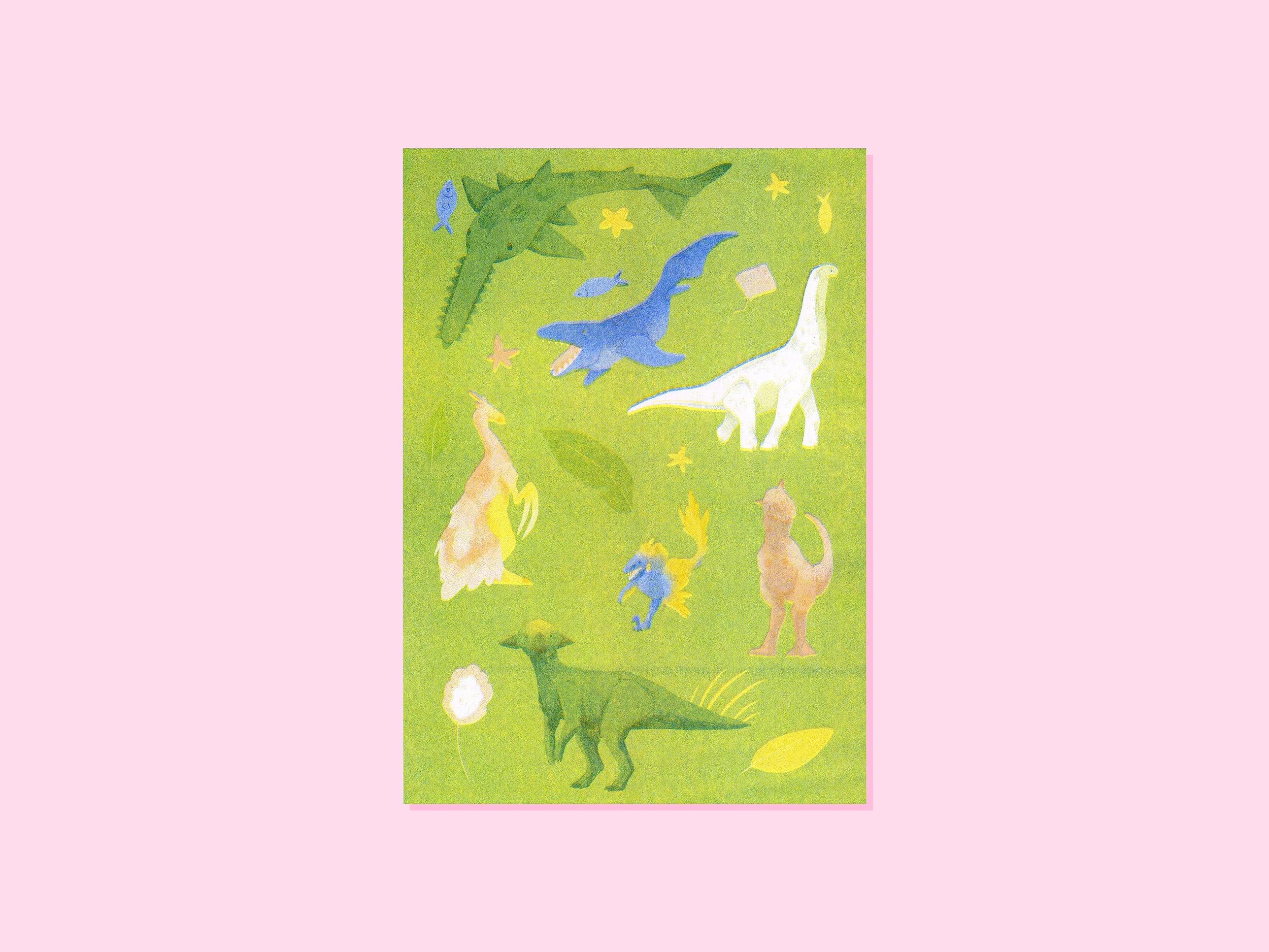 Tirage risographie - Dinosaures