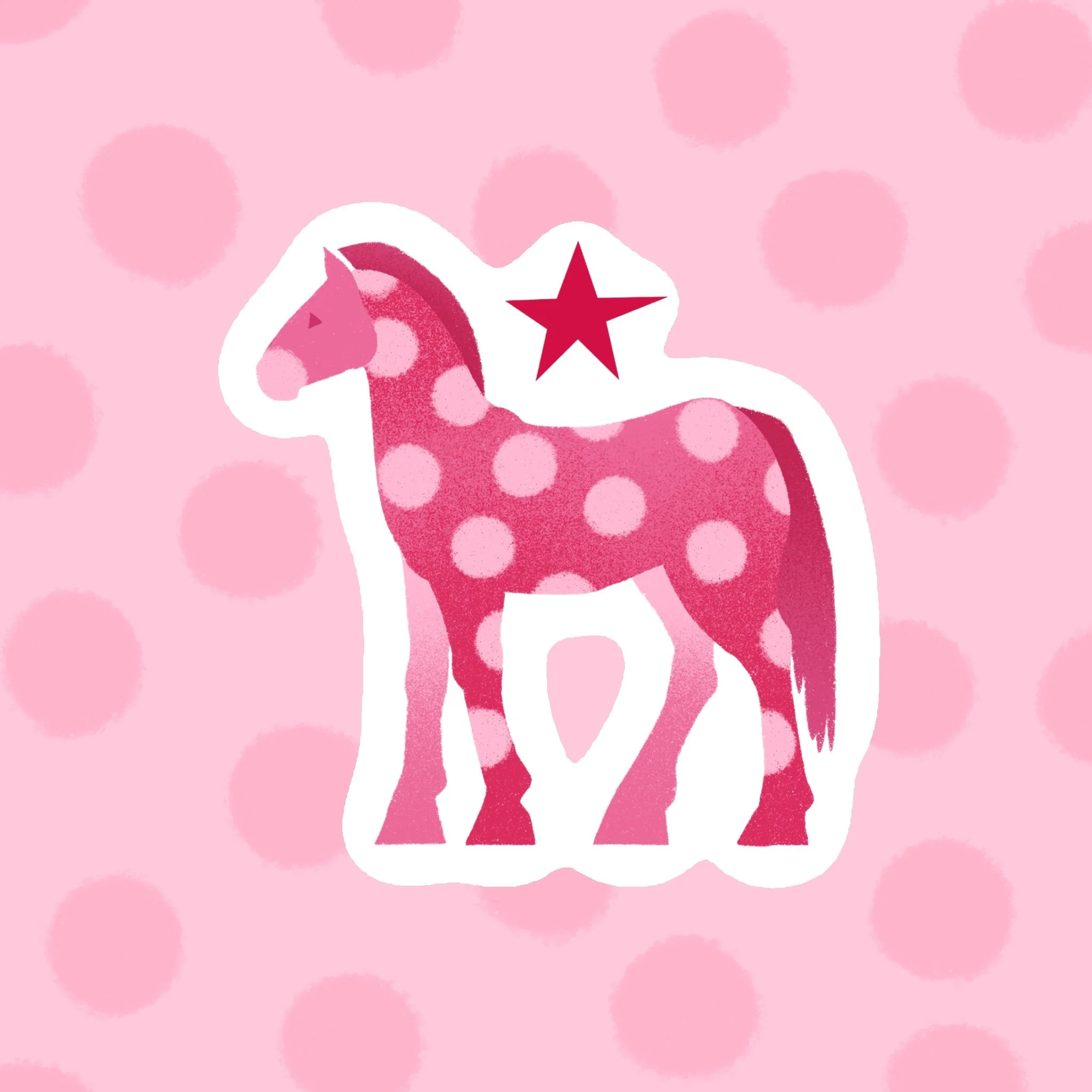 Stickers - Cheval pois