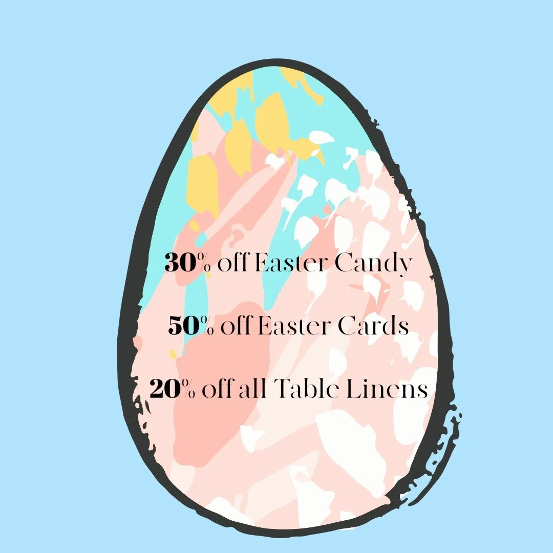 Select Easter items are individually marked from 20-50% off!
#morristownnj #hardingnj #baskingridgenj #bernardsvillenj #mendhamnj