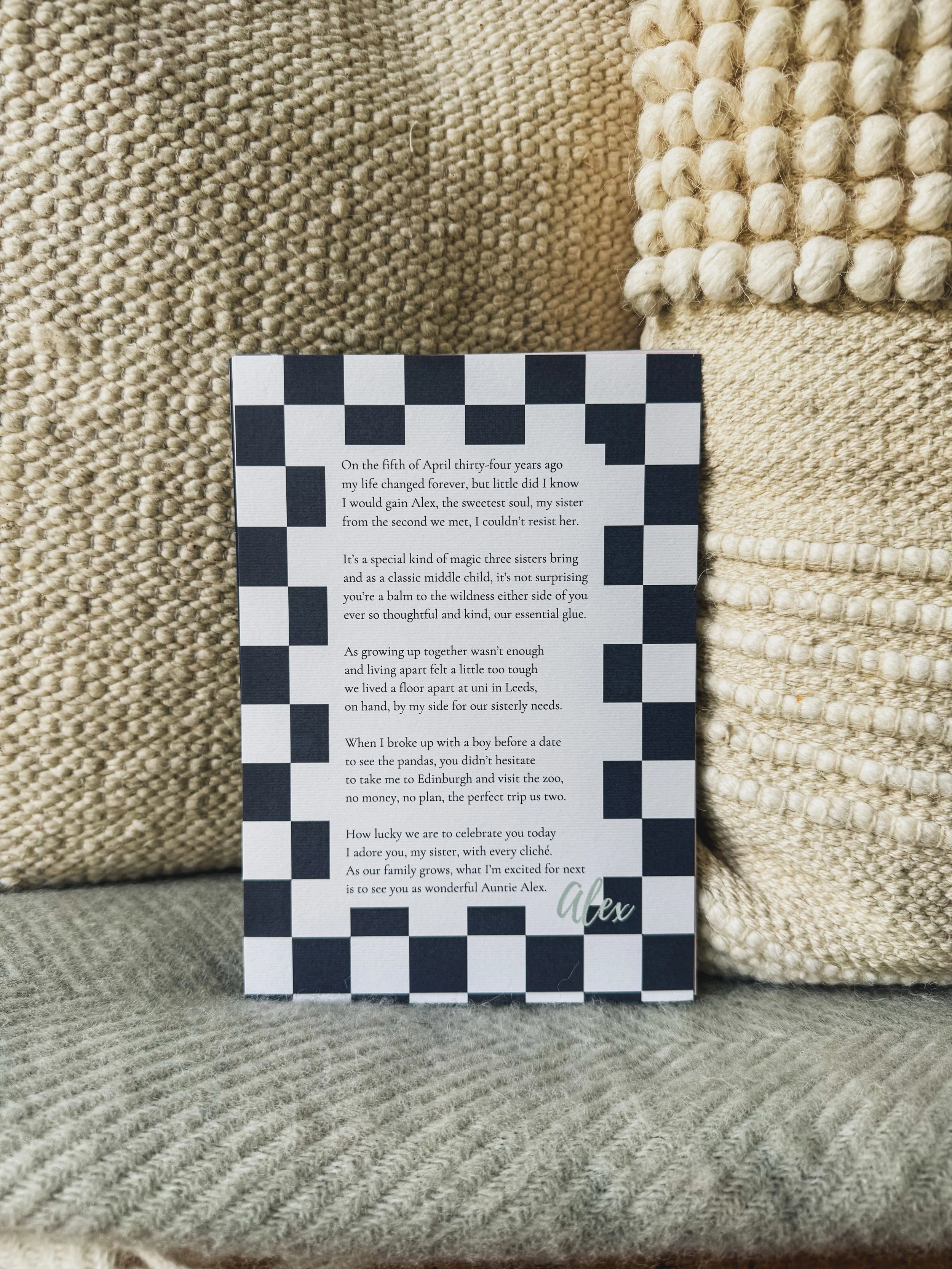 Sisterly magic was made for poetry ✨

Loved the gorgeous details and stories provided for this birthday poem and had the most fun crafting it 💌

#personalisedpoem #giftideas #giftinspo #sisterlylove #giftforher