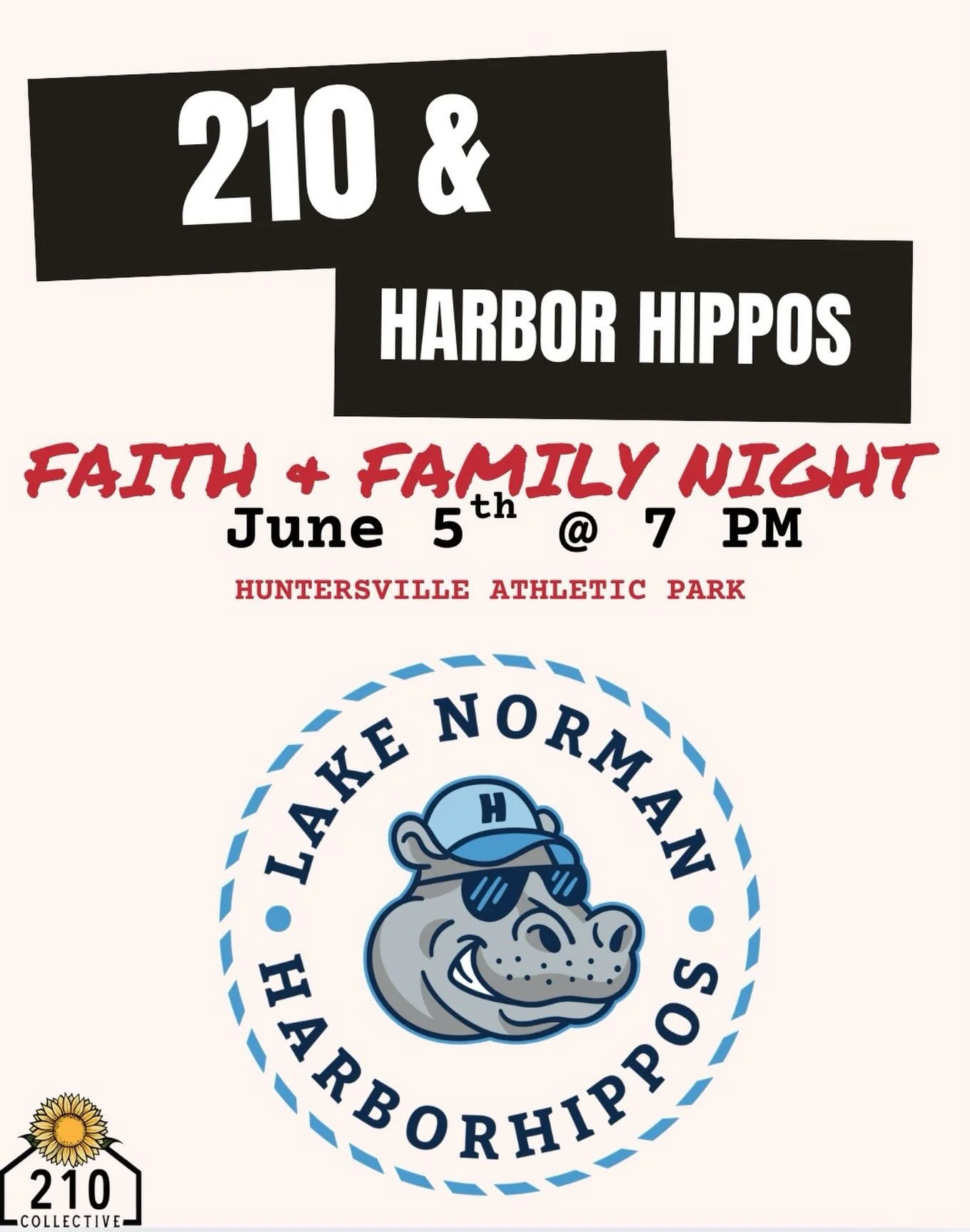 Come join us this Friday night! We&rsquo;ll be at the Harbor Hippos Faith &amp; Family Night - a special gathering of church groups, youth organizations, and amazing nonprofits serving our community.
Friday, June 5th&nbsp;&nbsp;Gates open at 5:30 PM 