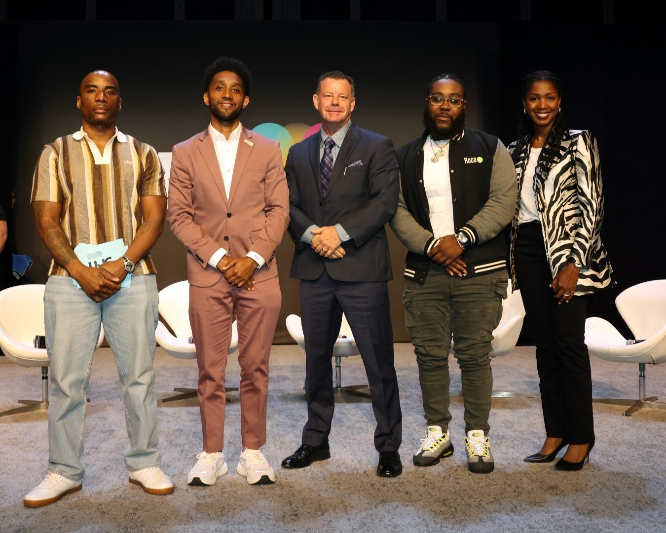 Mental Health Panel (L to R): Charlamagne Tha God (Moderator), Baltimore Mayor Brandon Scott, Ernest “Ernie” Stevens, Sheldon Smith-Gray, Dr. Rheeda Walker