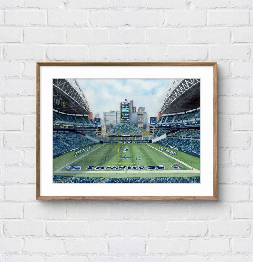 Seattle Seahawks Stadium Original Painting